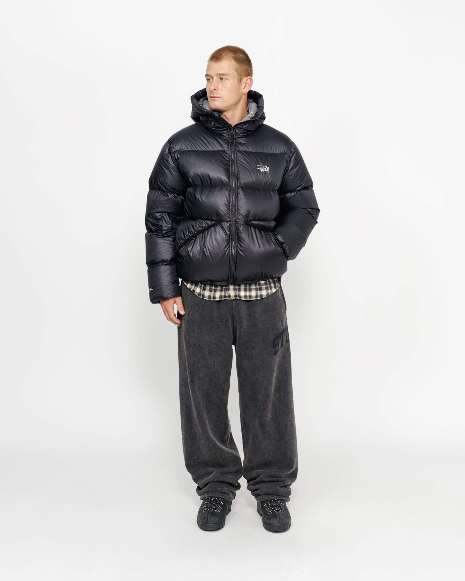 Down Parka Micro Ripstop in phantom black – Stüssy