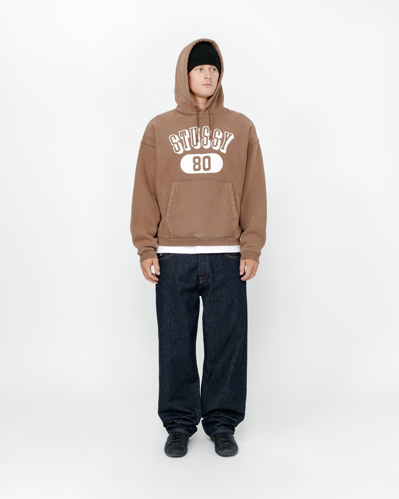 Stussy 80 Relaxed Hoodie in brown Stussy