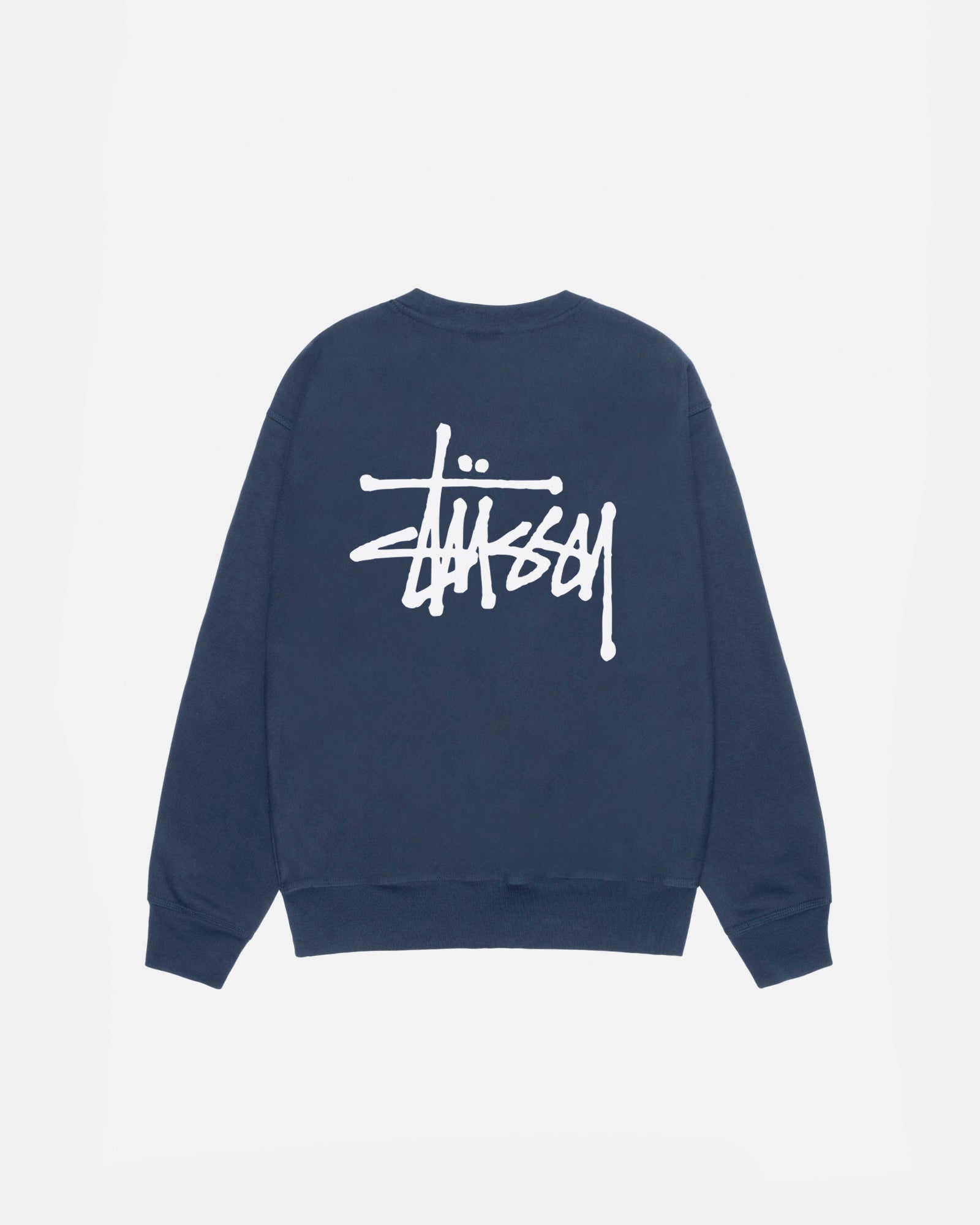 Basic Stussy Crew in navy Stussy