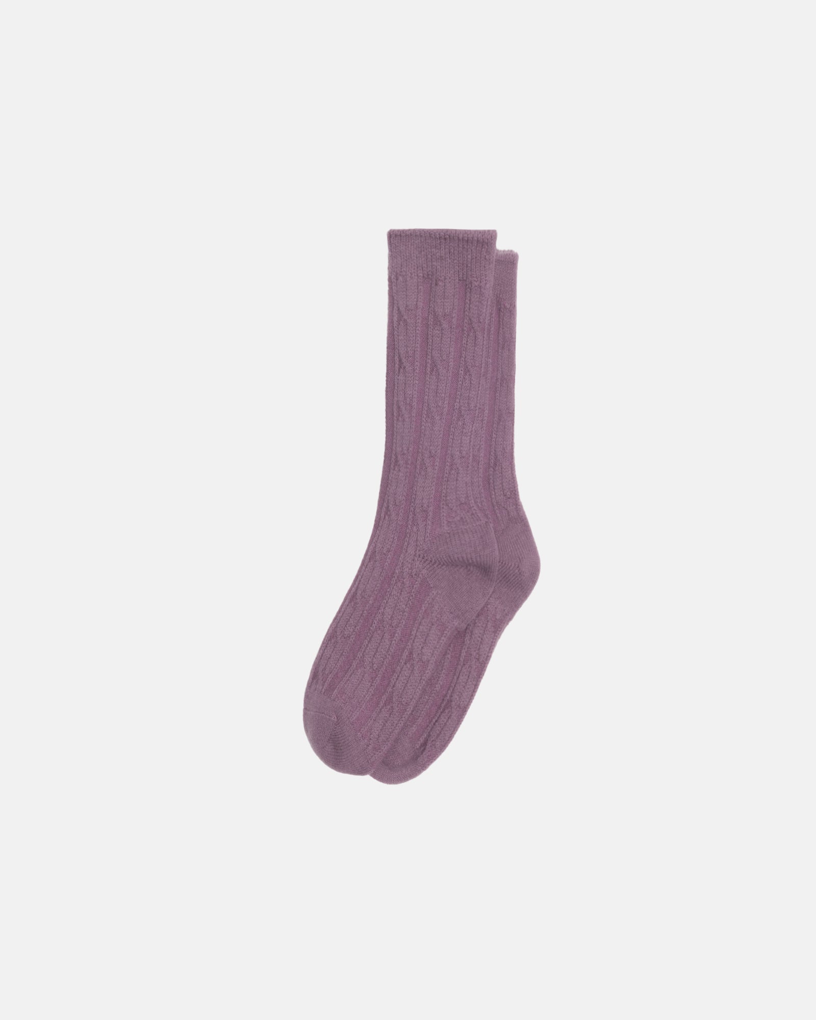 Cable Knit S Dress Socks in plum – Stüssy