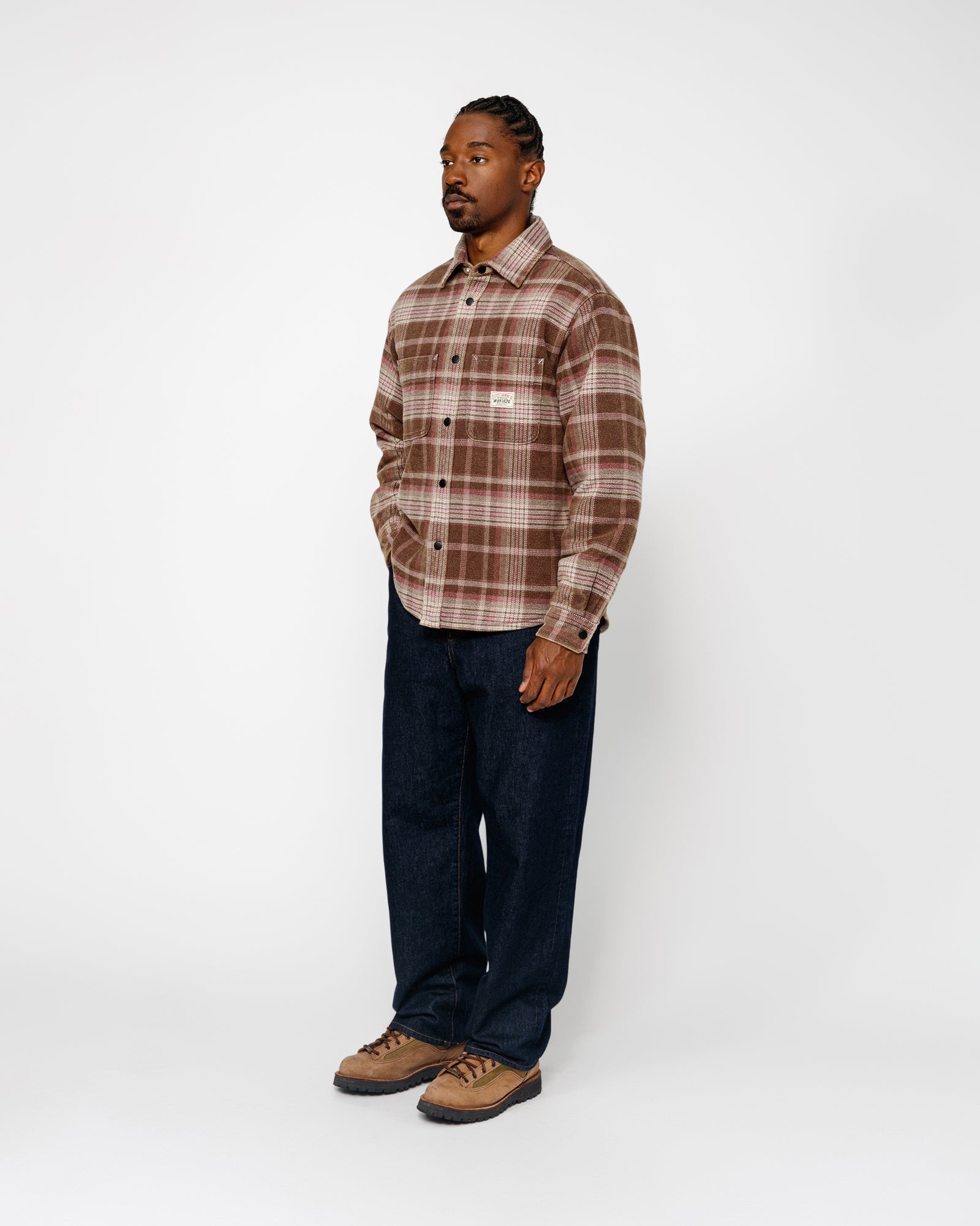 Heavy Washed Plaid Shirt in brown – Stüssy