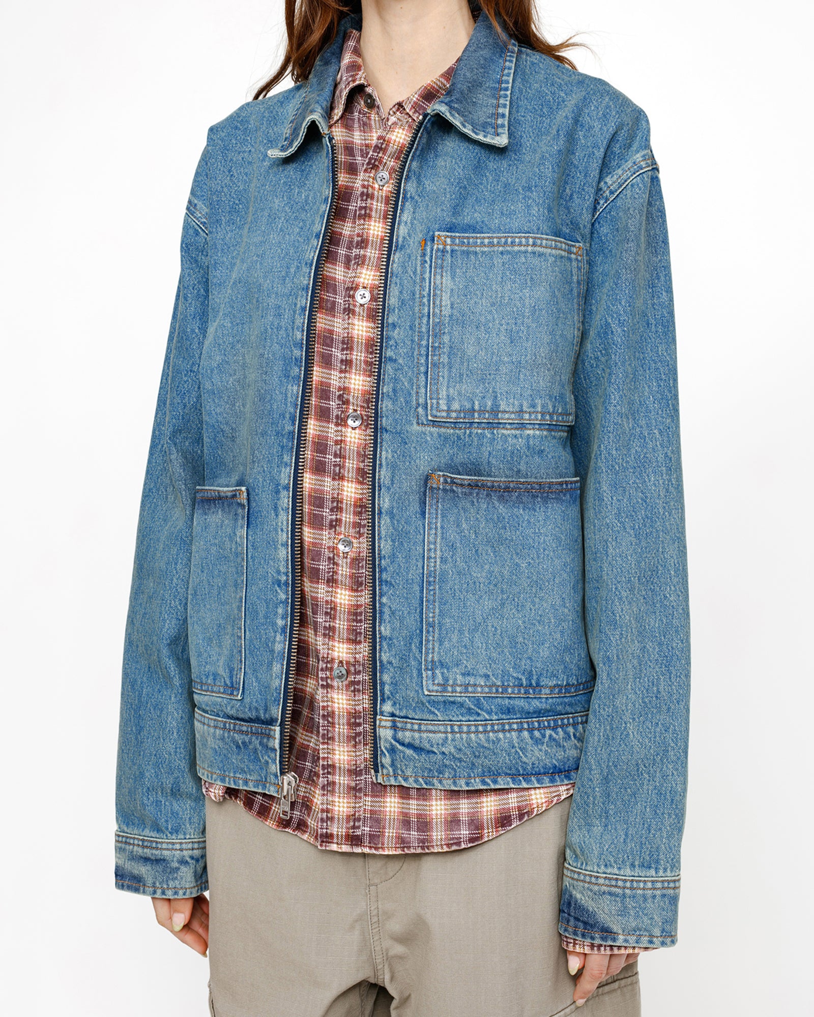 ZIP WORK JACKET DENIM