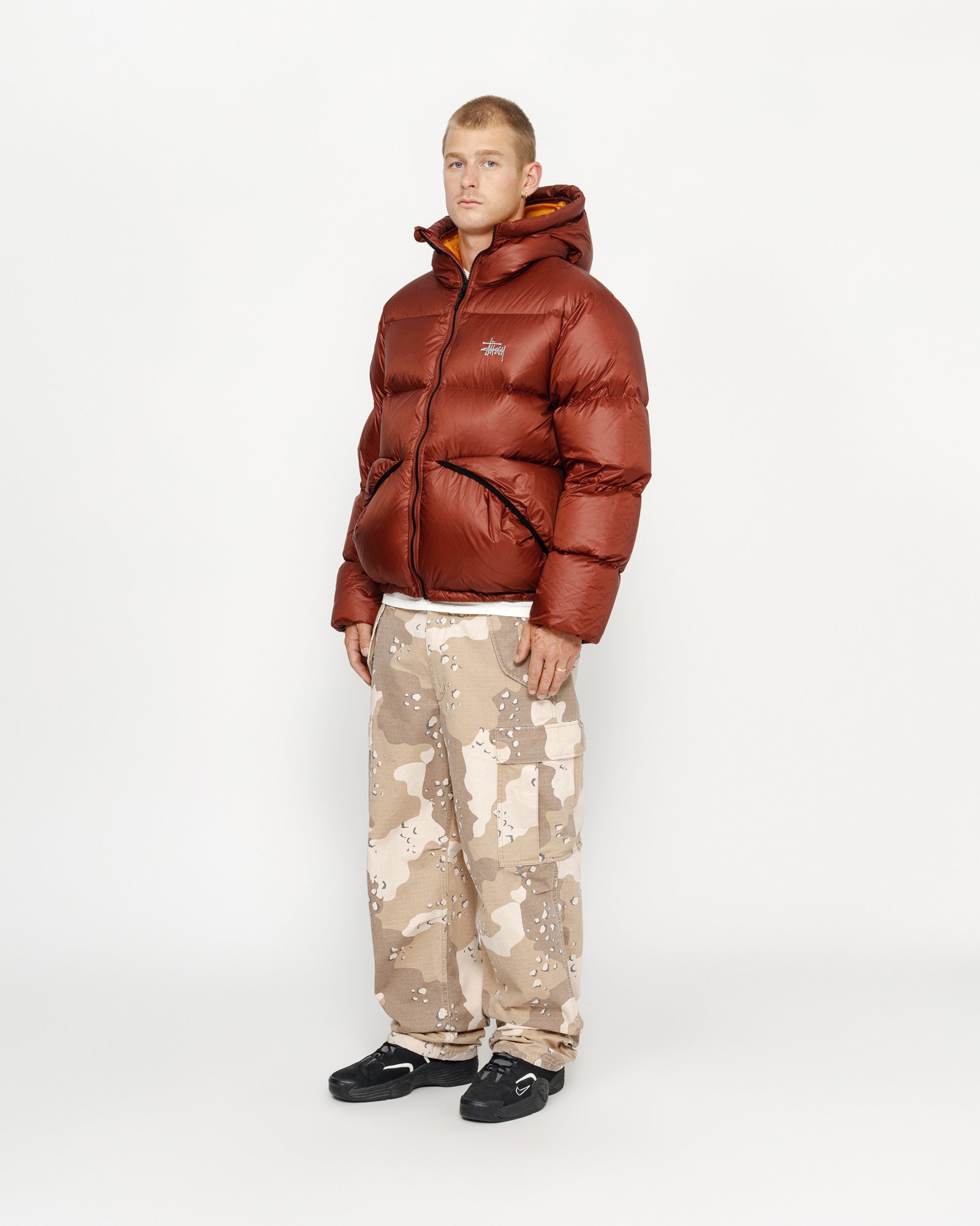 Down Parka Micro Ripstop in brick – Stüssy