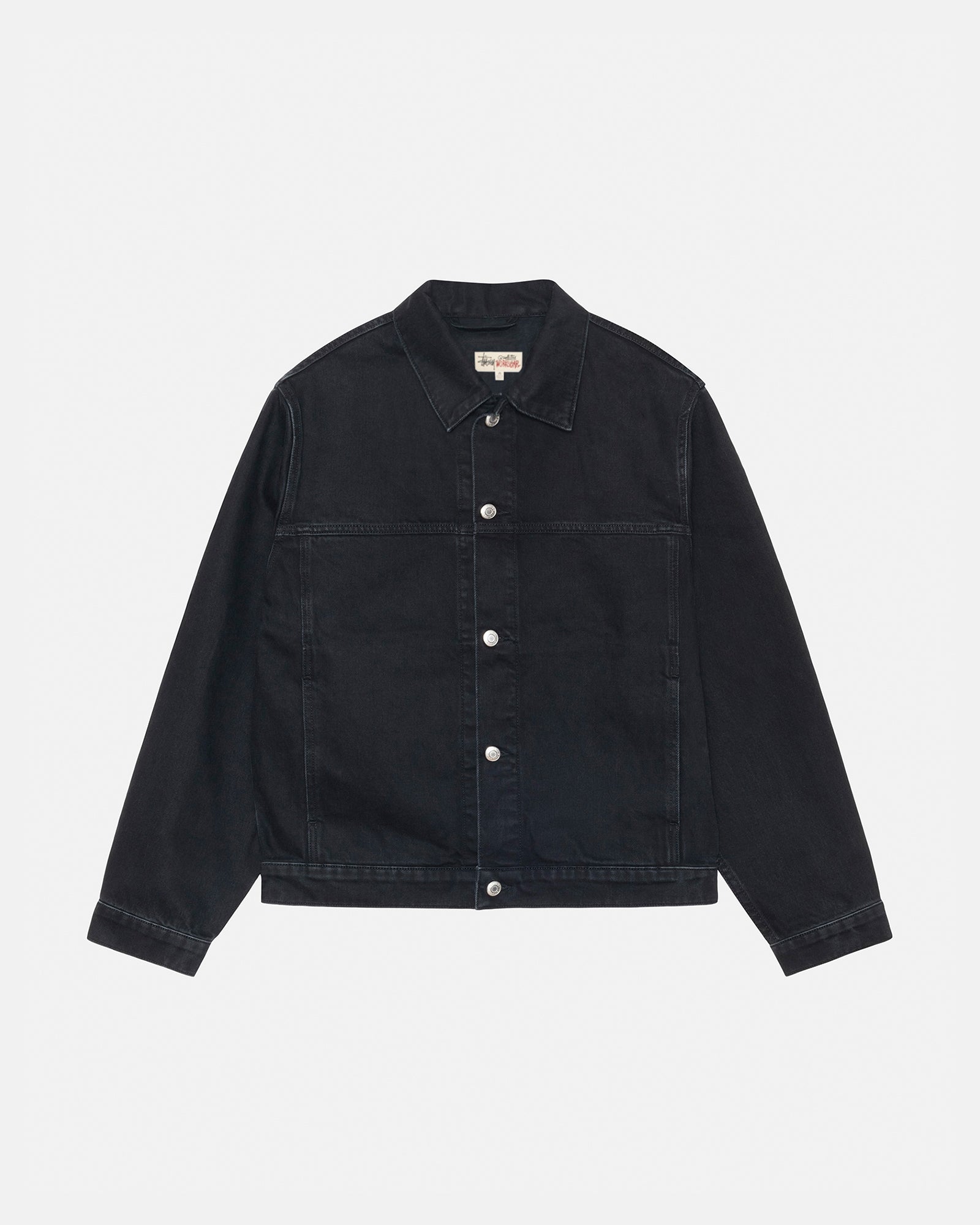 Trucker Jacket Denim in black – Stüssy