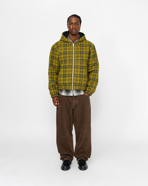 Work Jacket Wool Plaid in green – Stüssy