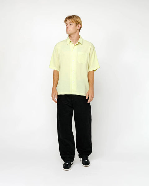 STÜSSY BEACH PANT BRUSHED COTTON BLACK PANTS | hero:hover:collection:new-arrivals,pants,all