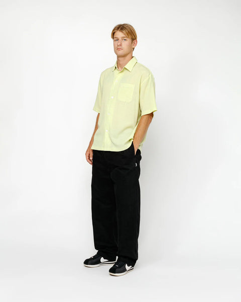 STÜSSY BEACH PANT BRUSHED COTTON BLACK PANTS