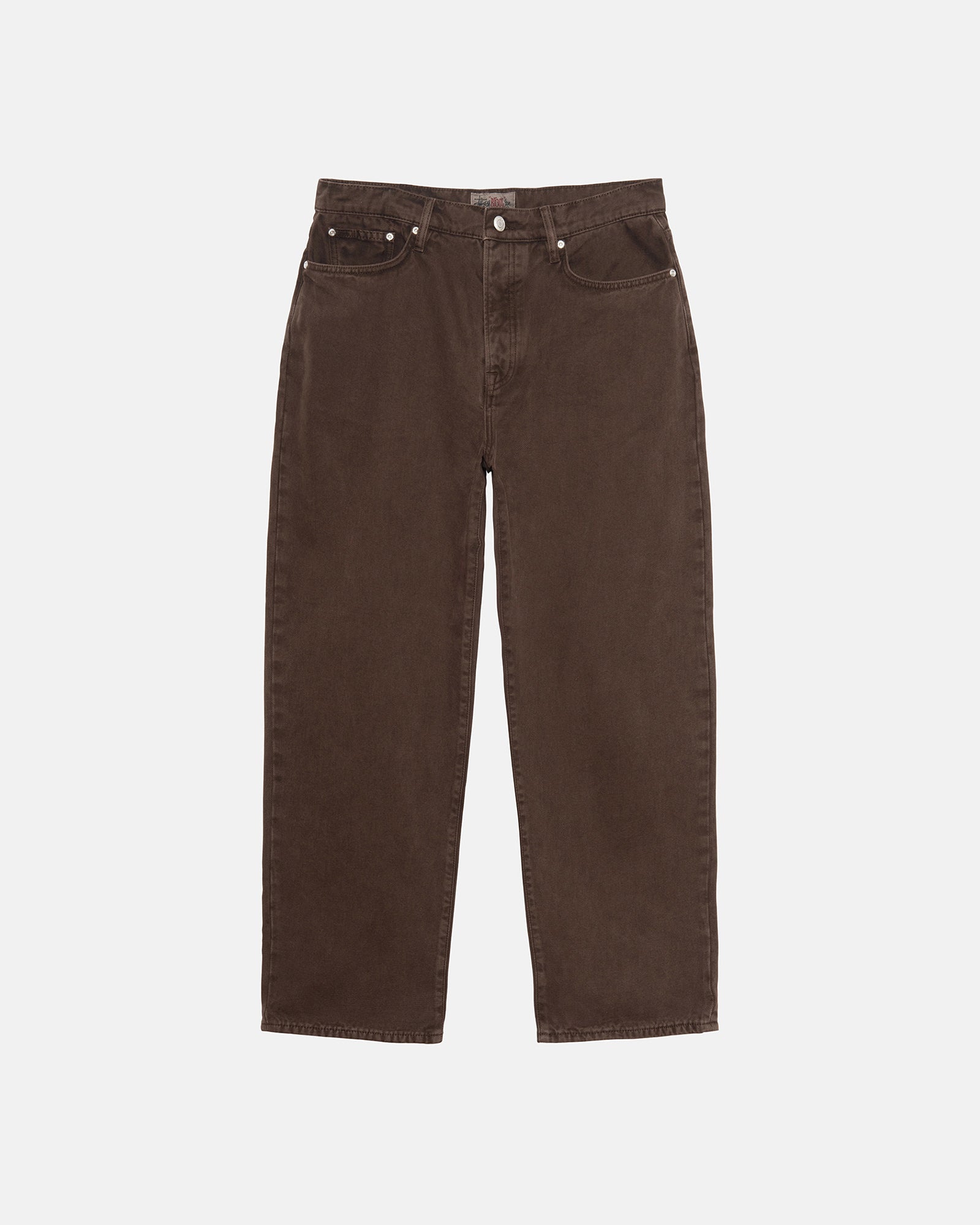 STÜSSY BIG OL' JEAN WASHED CANVAS BROWN PANTS