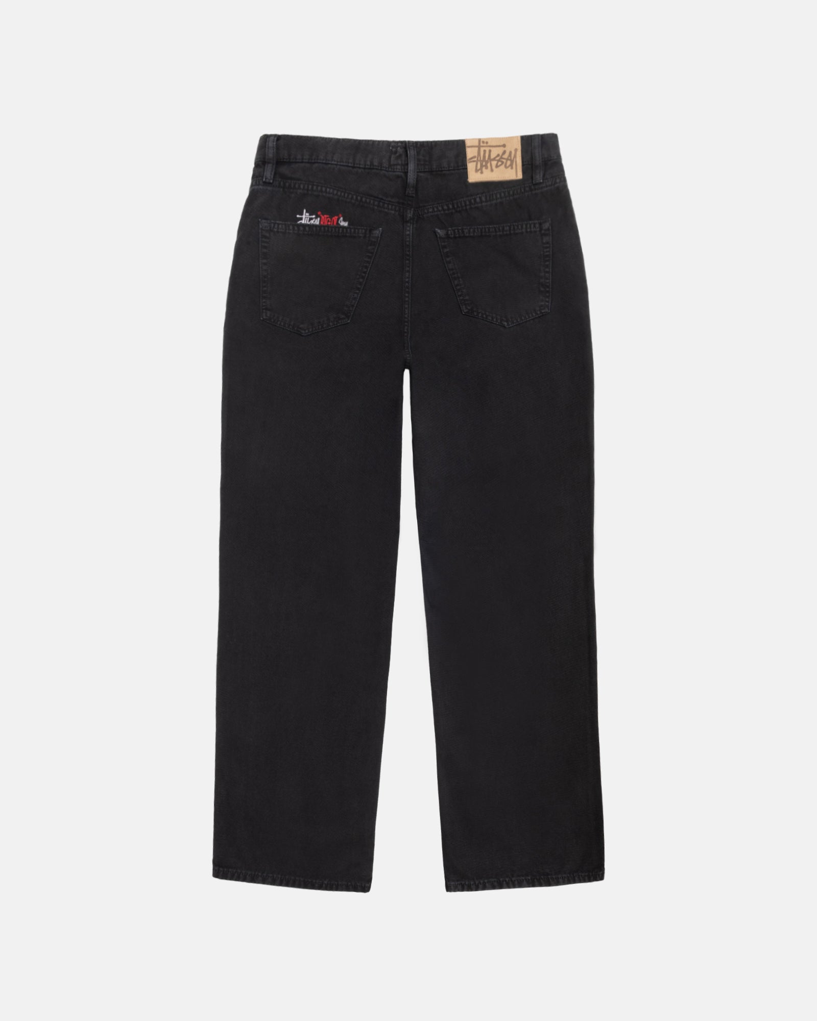 STÜSSY CLASSIC JEAN WASHED CANVAS WASHED BLACK PANTS