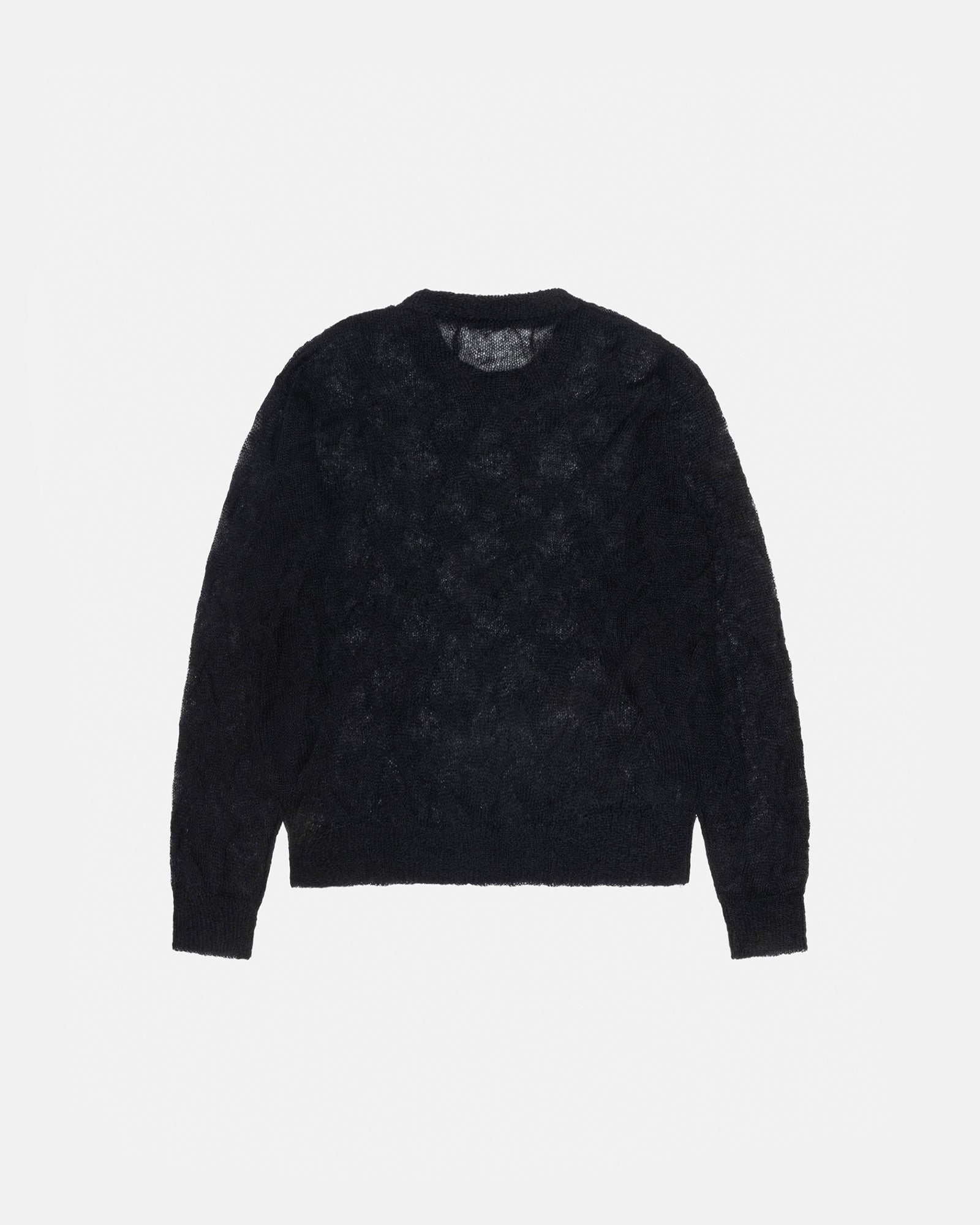 STÜSSY LOOSE KNIT CROSS CABLE SWEATER BLACK SWEATER