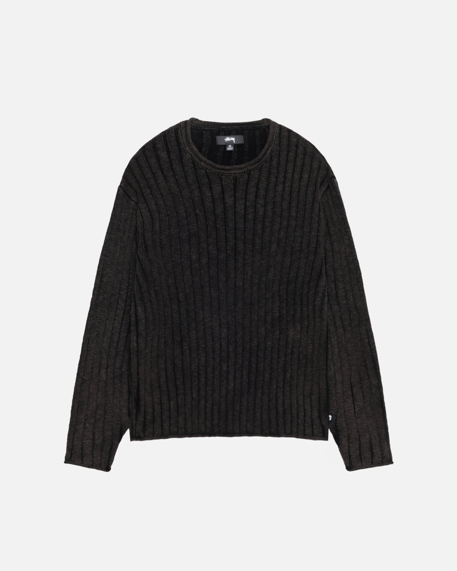 Cotton Slub Rib Crew in black – Stüssy