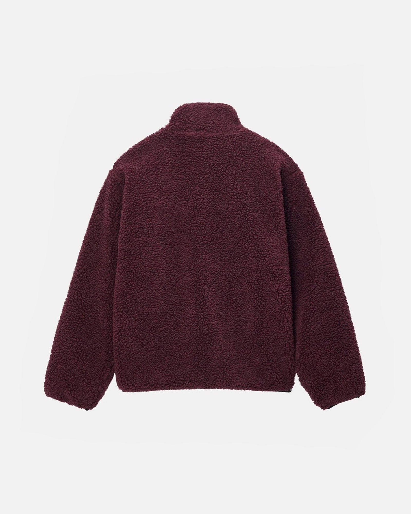 STÜSSY SHERPA REVERSIBLE JACKET BURGUNDY SWEATS