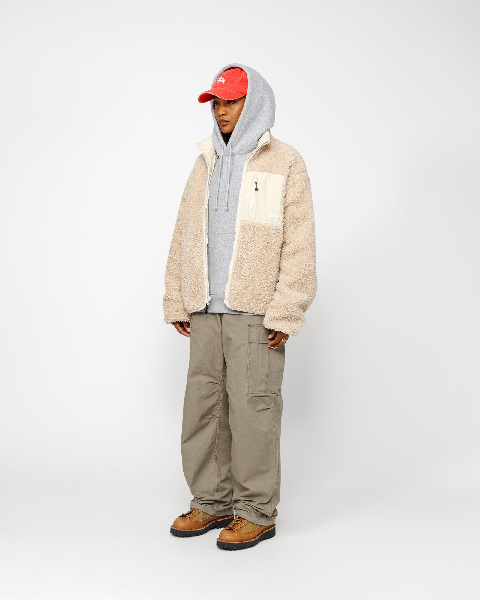 Sherpa Reversible Jacket in natural – Stüssy