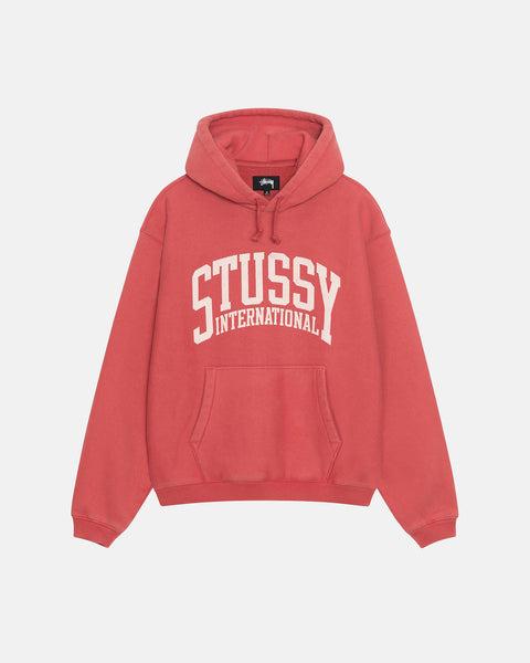 Relaxed Hoodie International in washed red Stussy