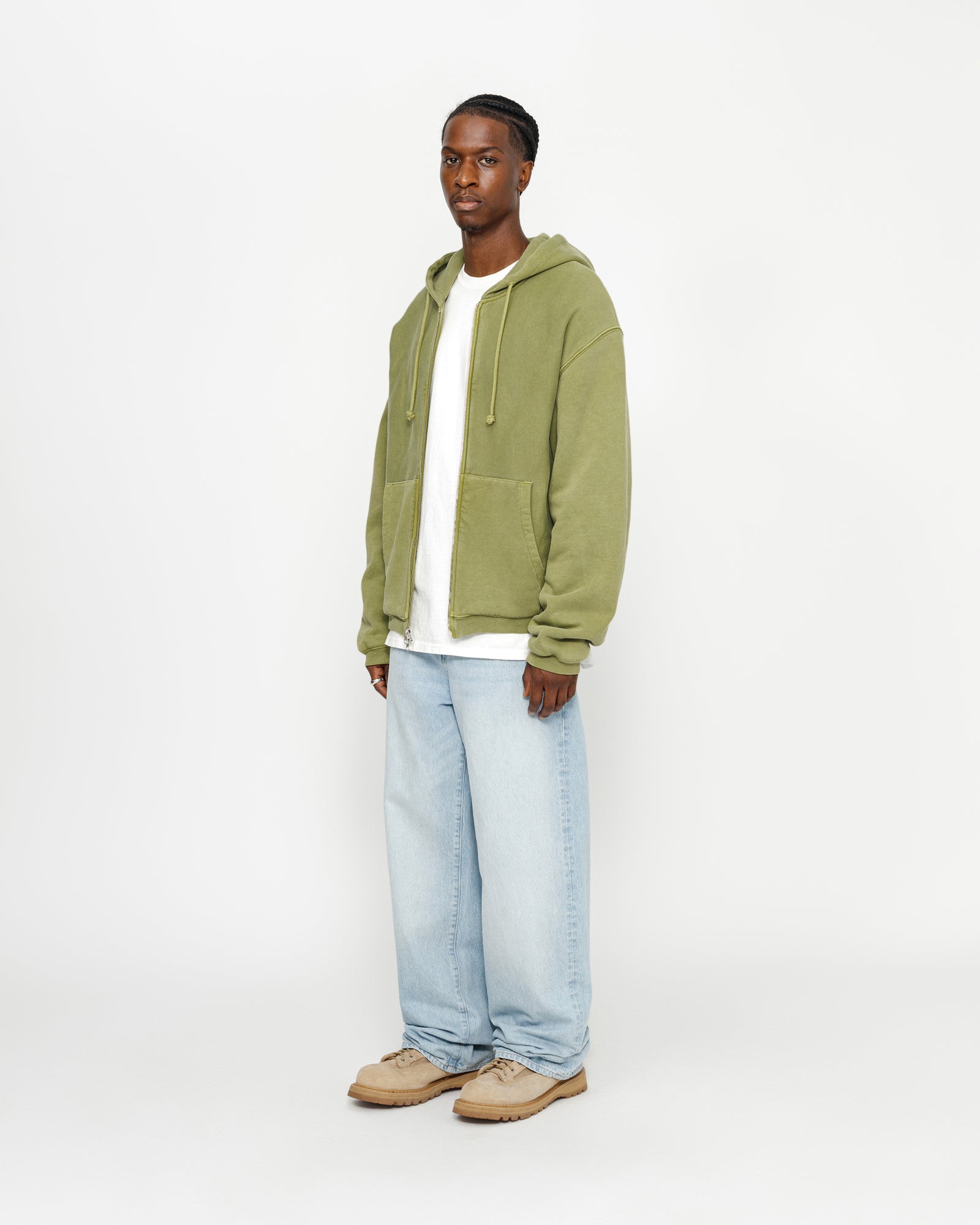 Stussy surfman dot hotsell hoodie green