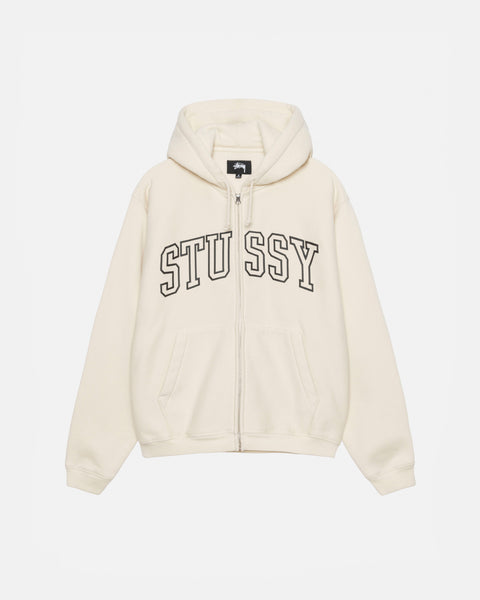 STÜSSY OUTLINE ZIP HOODIE IVORY SWEATS