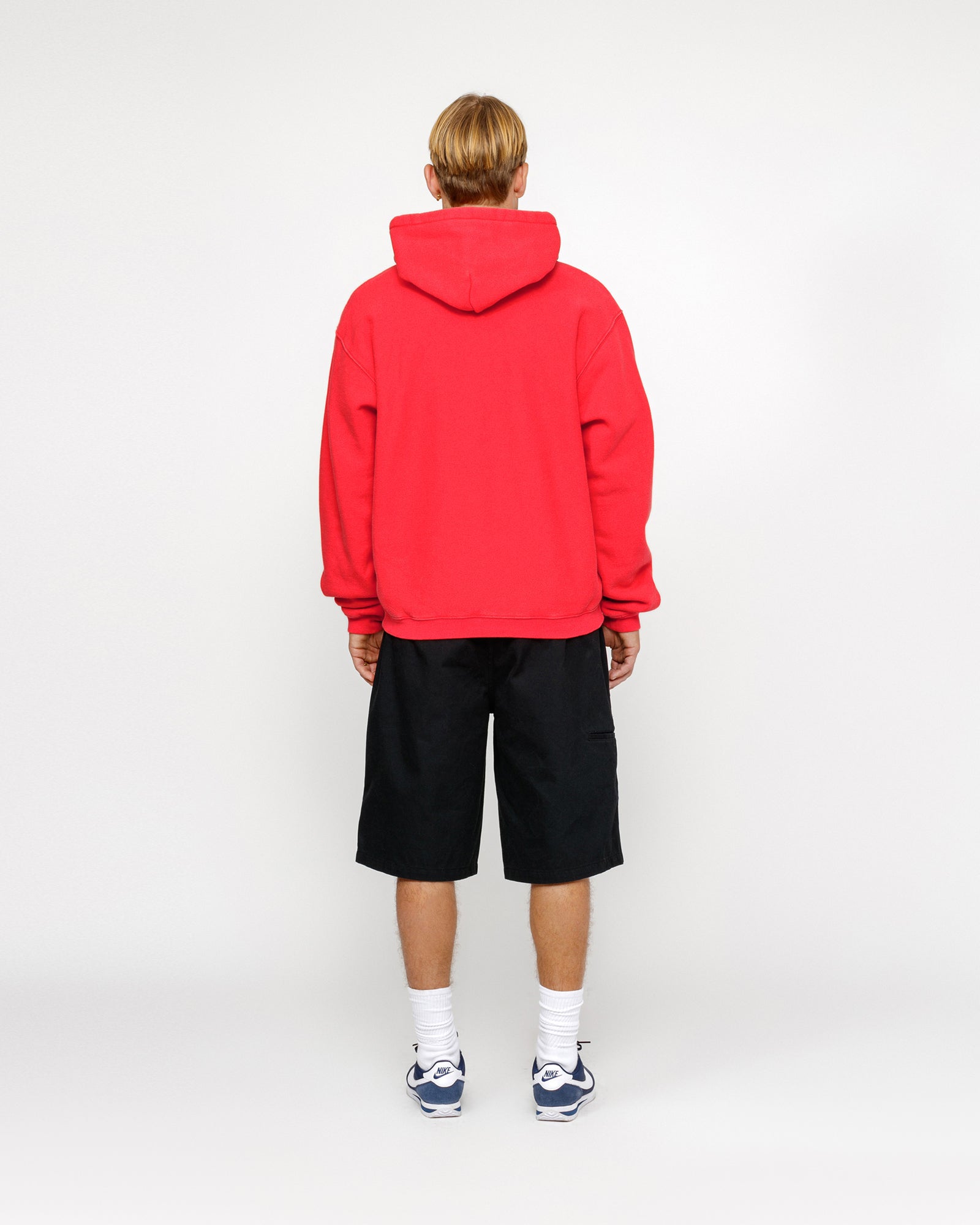 STÜSSY OUTLINE ZIP HOODIE RED SWEATS