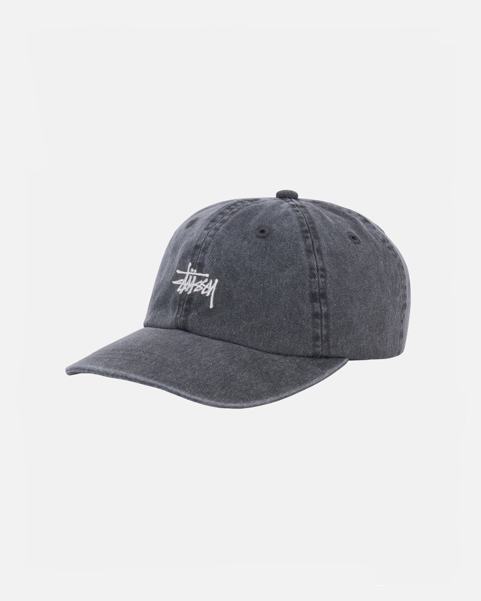 Low Pro Basic Washed Strapback in charcoal – Stüssy