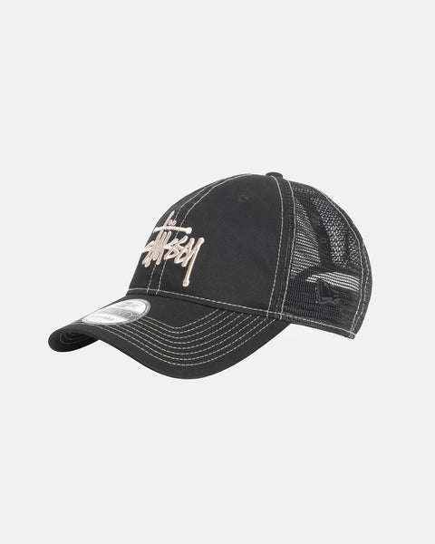 STÜSSY NEW ERA 9TWENTY BASIC TRUCKER BLACK HEADWEAR