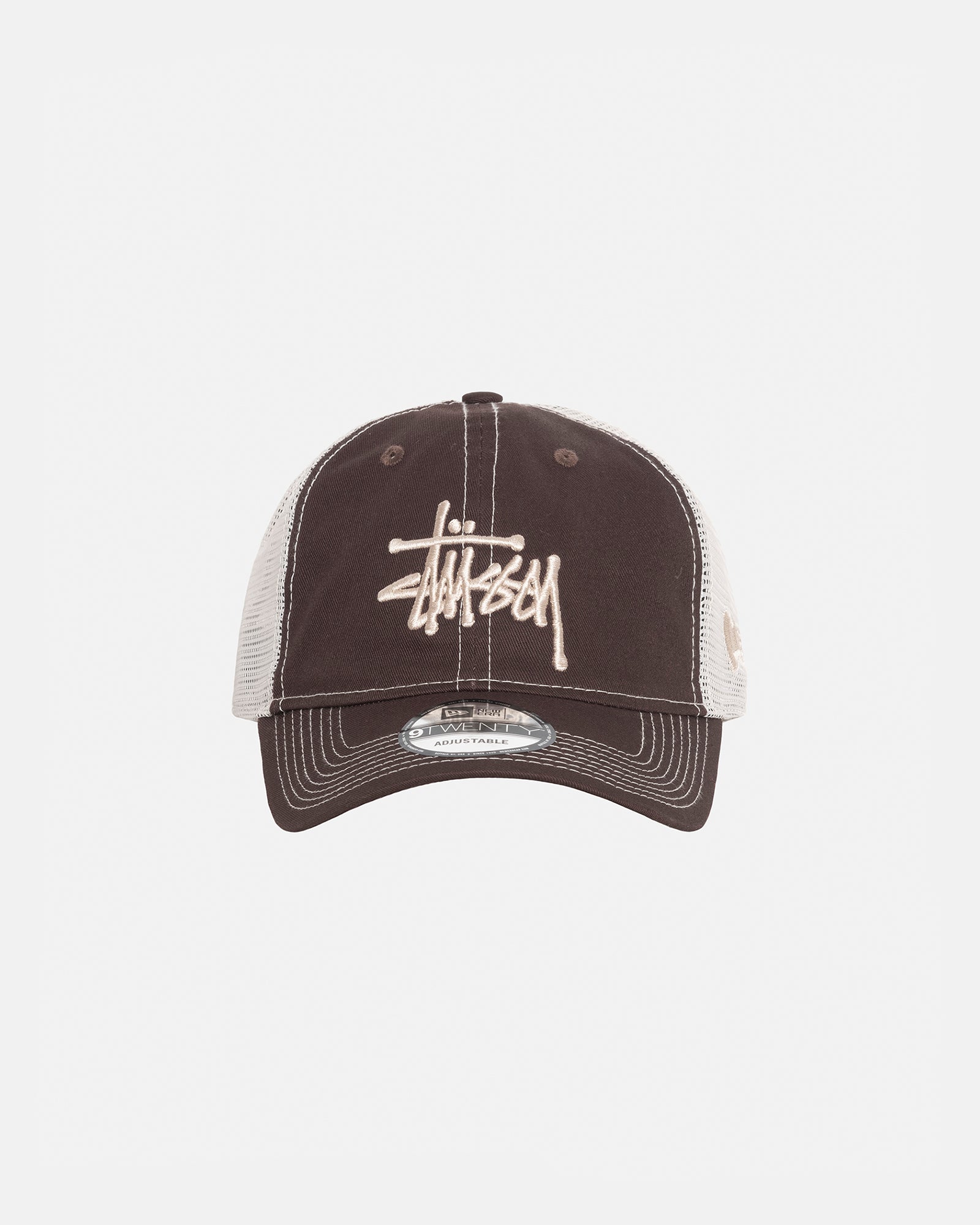 STÜSSY NEW ERA 9TWENTY BASIC TRUCKER BROWN HEADWEAR