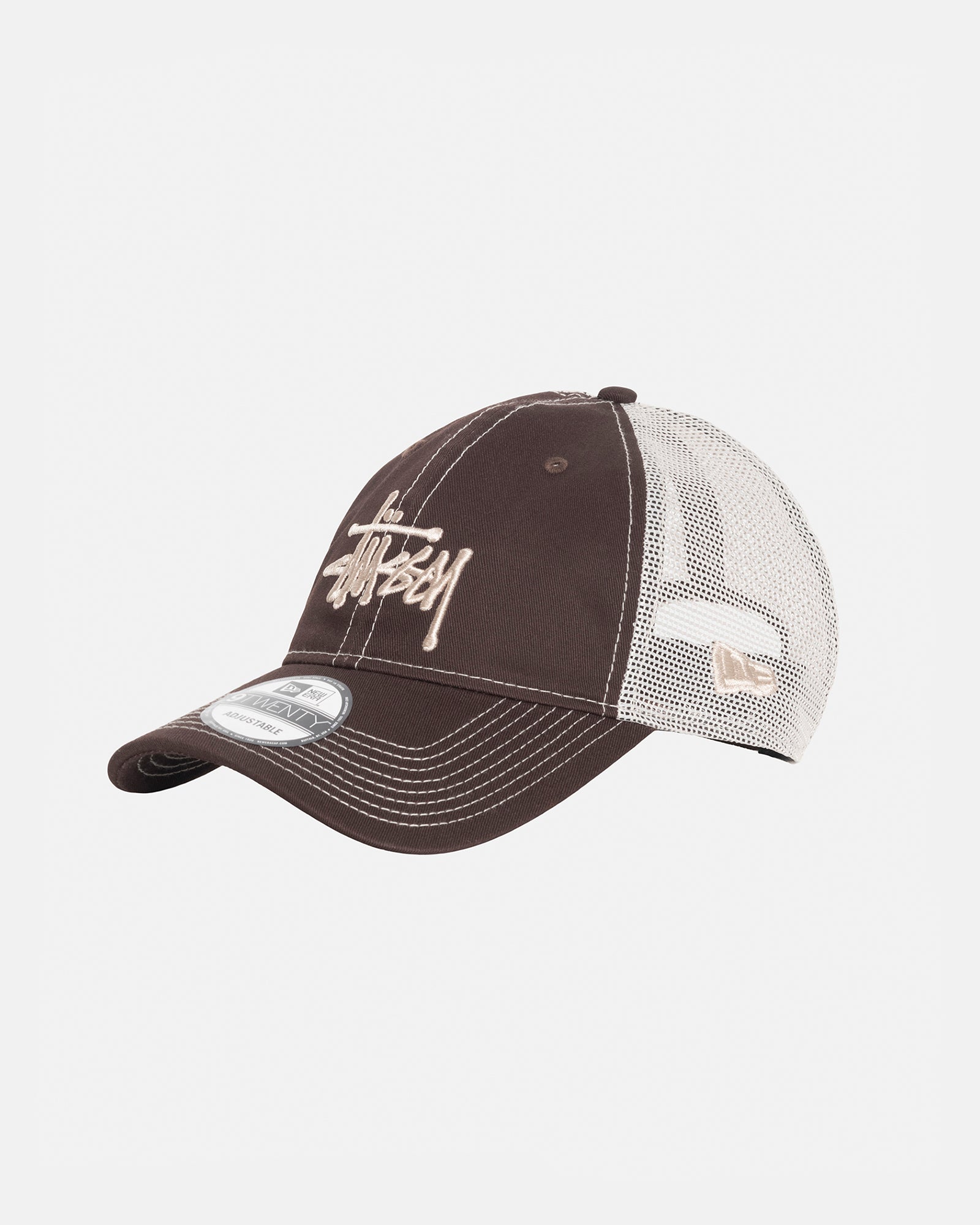 STÜSSY NEW ERA 9TWENTY BASIC TRUCKER BROWN HEADWEAR