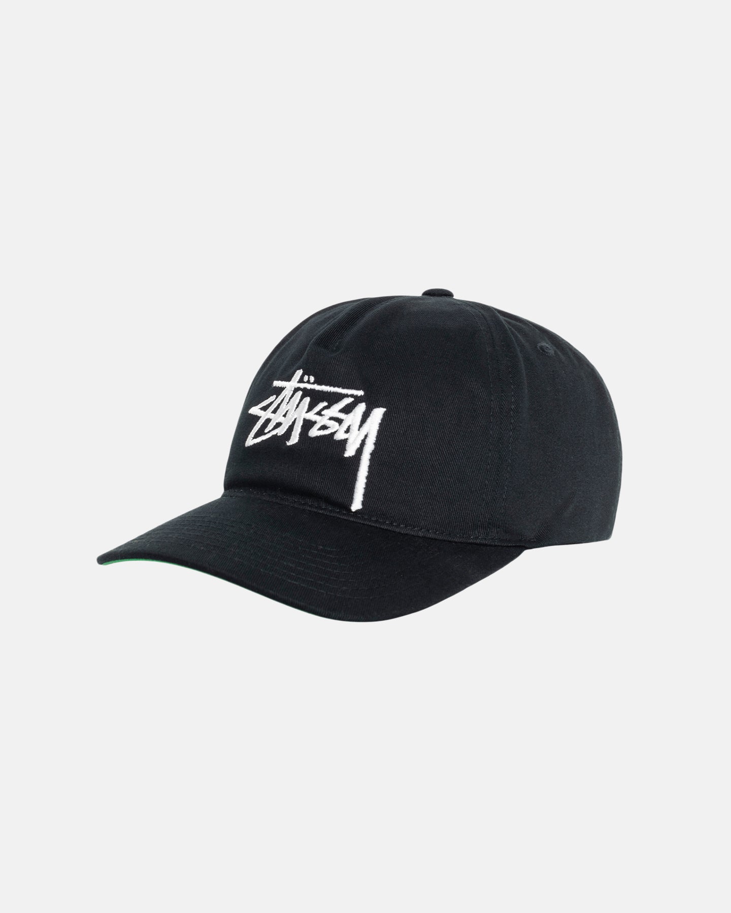 Mid-Depth Big Stock Snapback in black – Stüssy