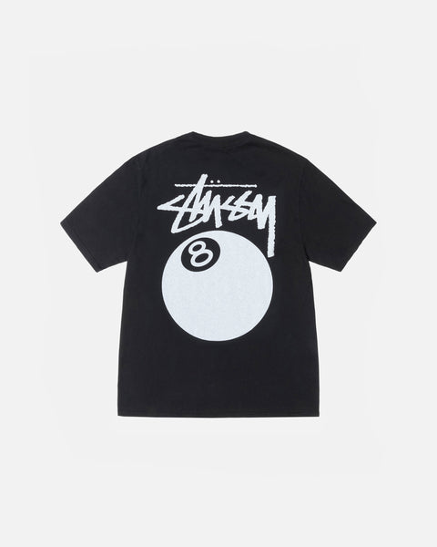 8 Ball Tee Pigment Dyed in black – Stüssy