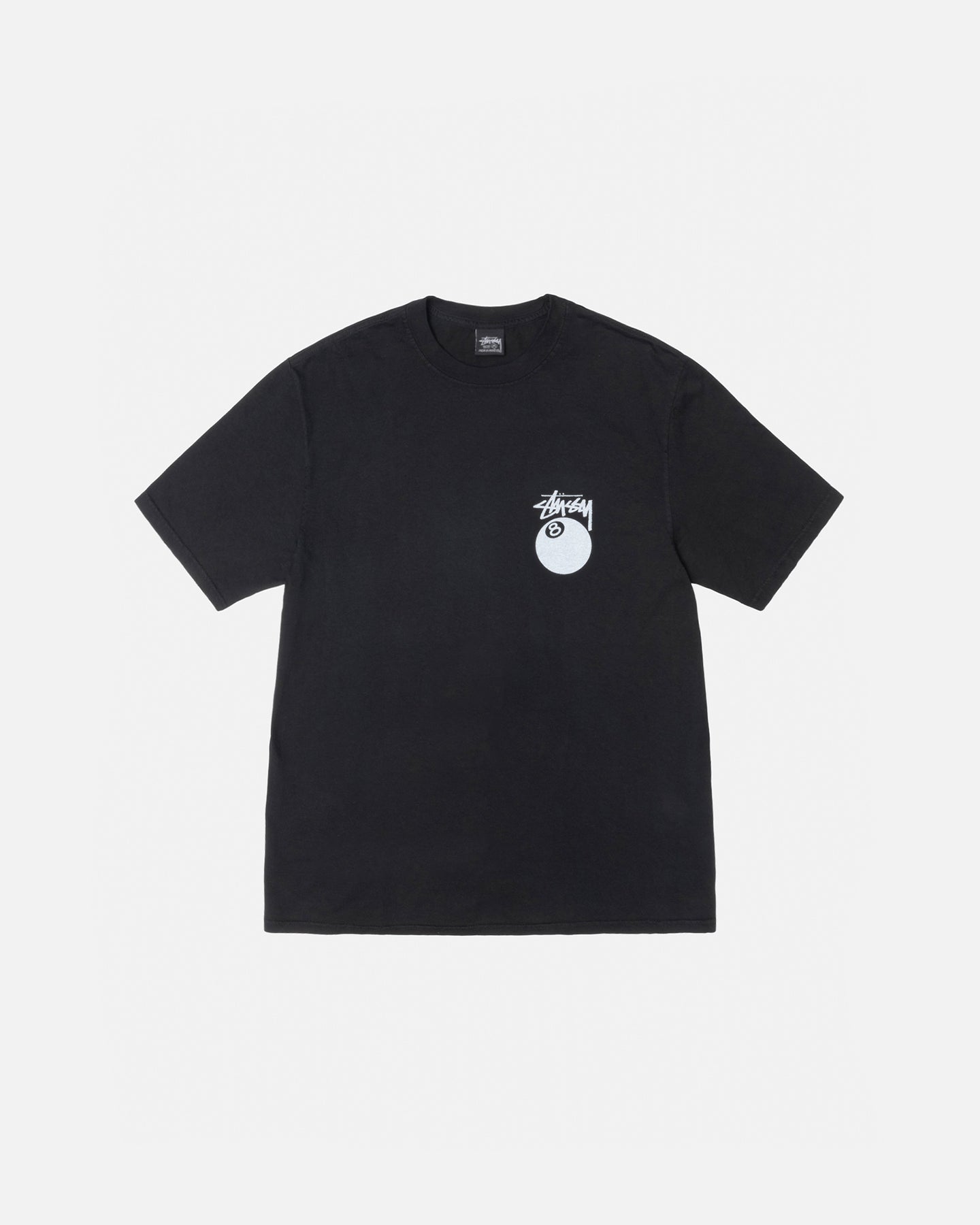 8 Ball Tee Pigment Dyed in black – Stüssy