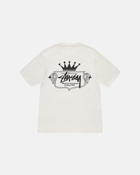 STÜSSY BUILT TO LAST TEE PIGMENT DYED NATURAL SHORTSLEEVE