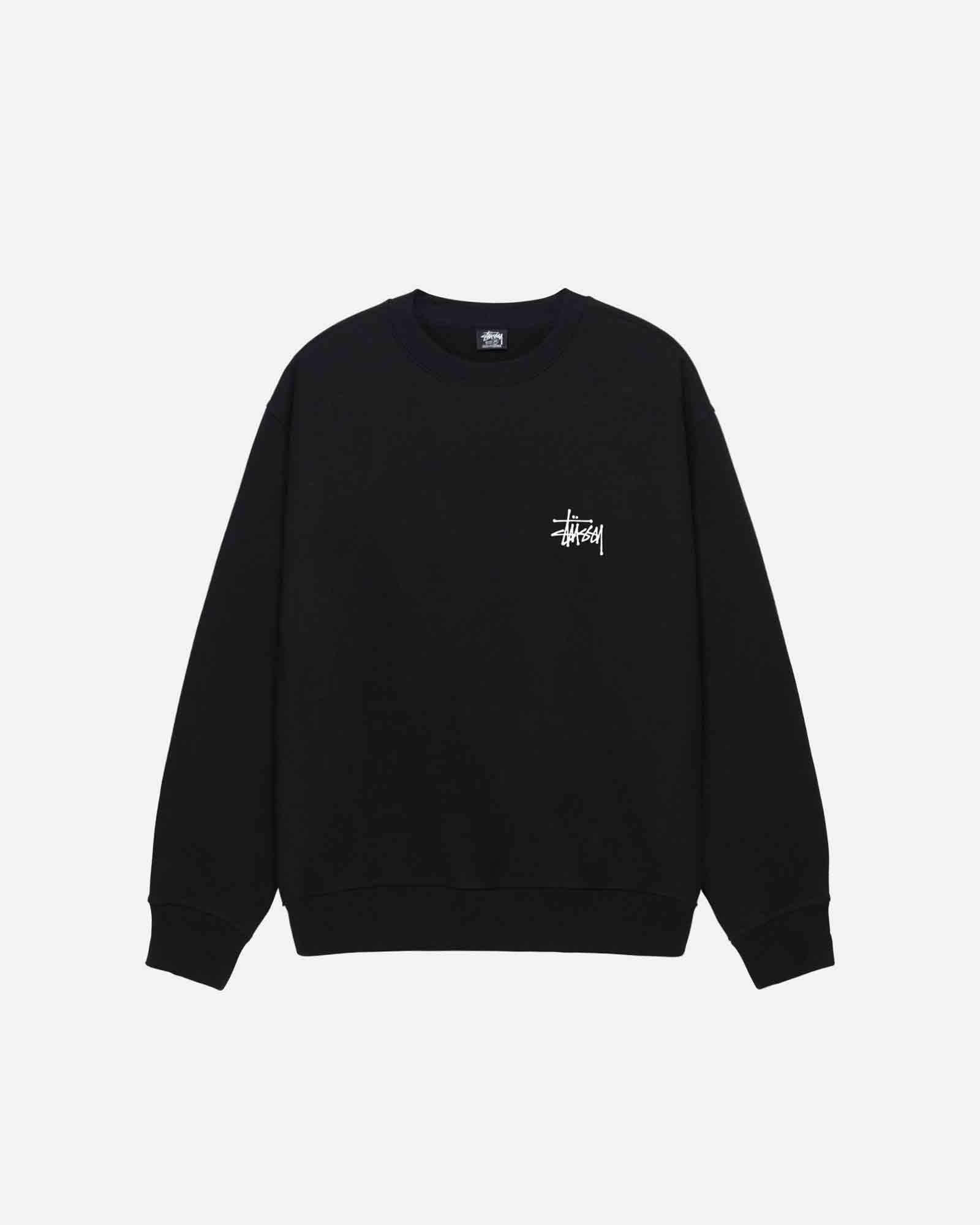 Basic Stussy Crew in black Stussy