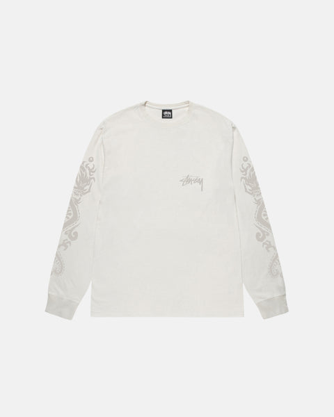 STÜSSY DRAGONS LS TEE PIGMENT DYED NATURAL LONGSLEEVE