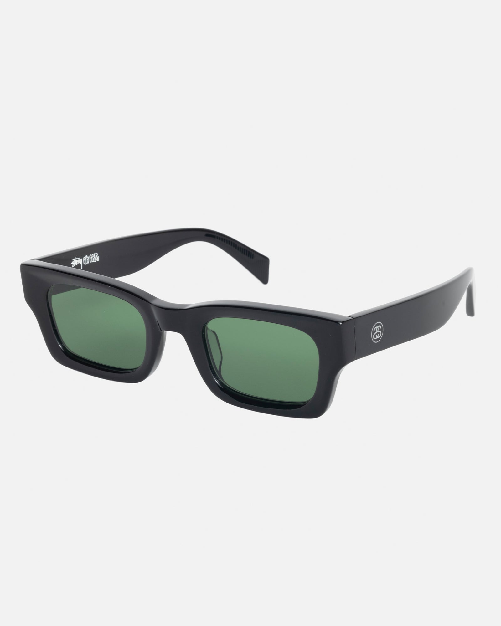 Stüssy Vincent Sunglasses Black / Green Lens Eyewear