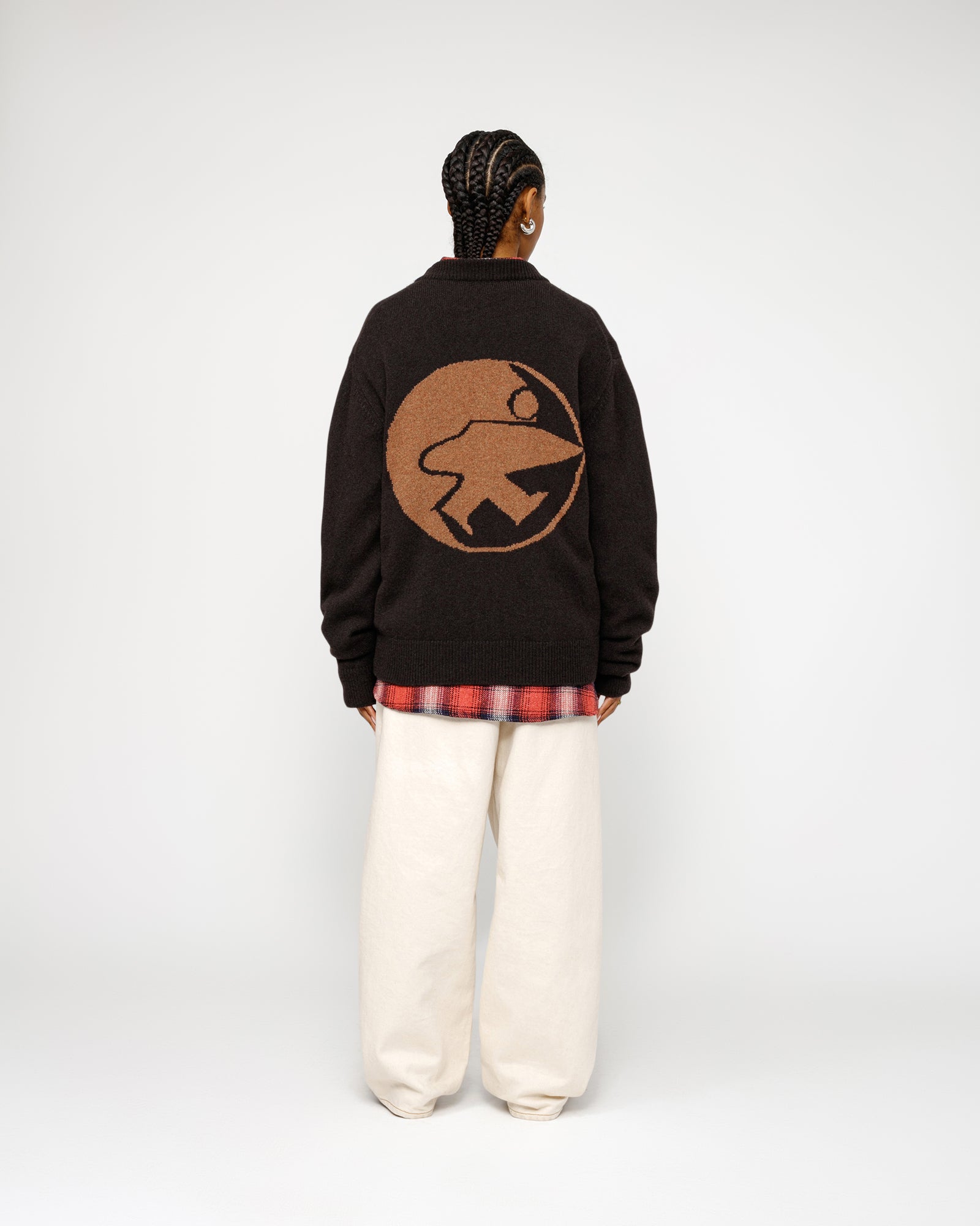 OUR LEGACY WORK SHOP KNITTED ROUNDNECK SWEATER DARK BROWN SURFMAN SWEATSHIRT