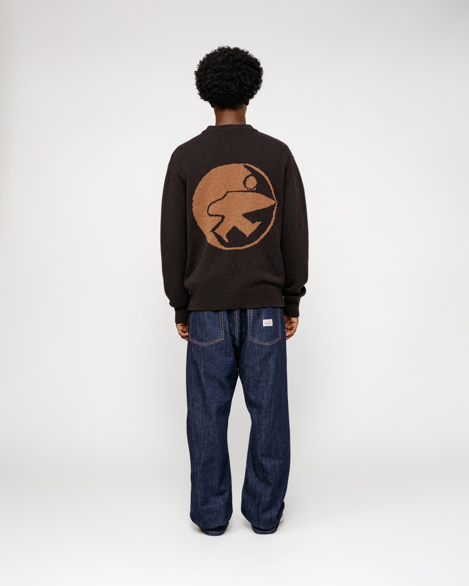 OUR LEGACY WORK SHOP KNITTED ROUNDNECK SWEATER DARK BROWN SURFMAN SWEATSHIRT