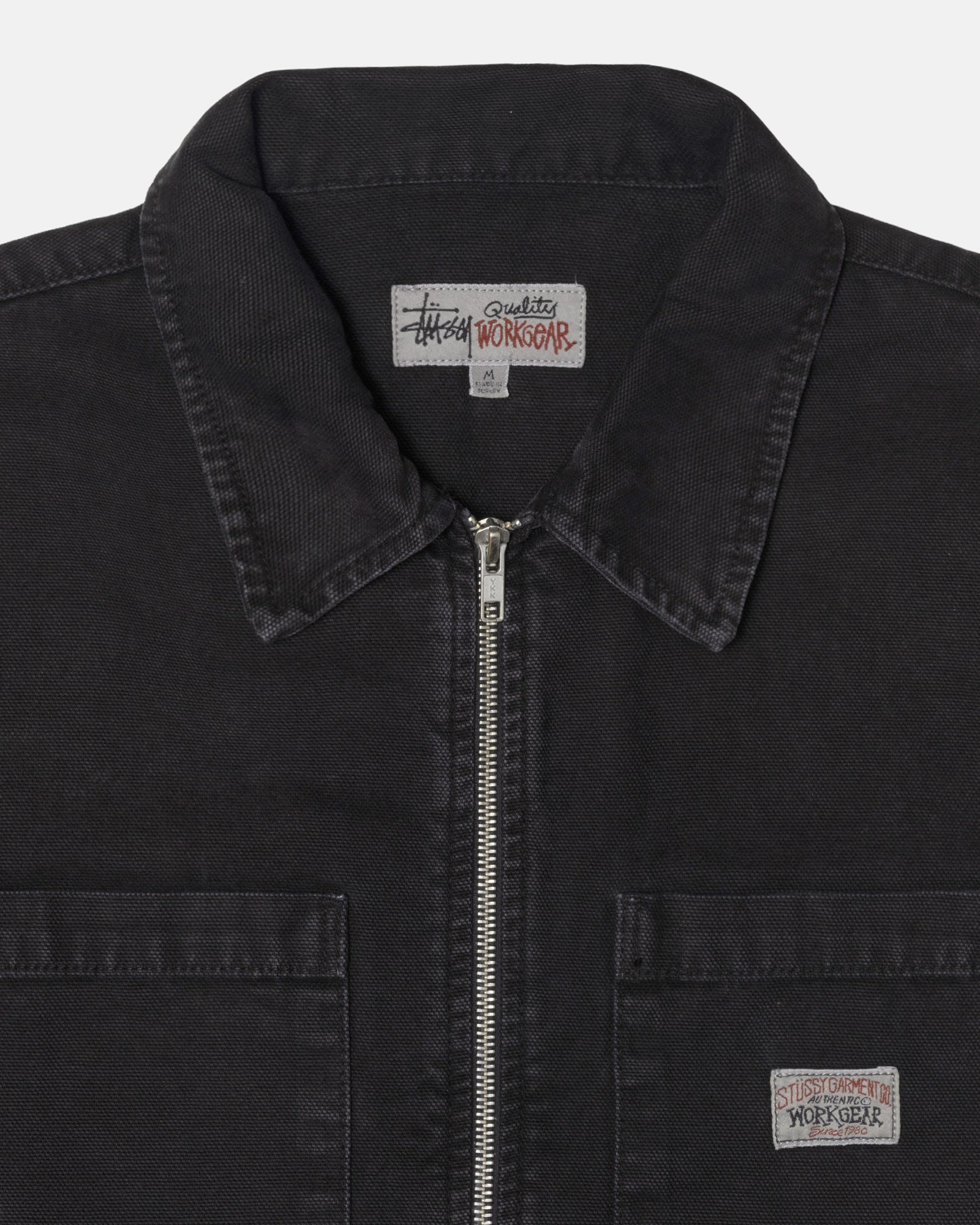 WASHED CANVAS ZIP SHIRT