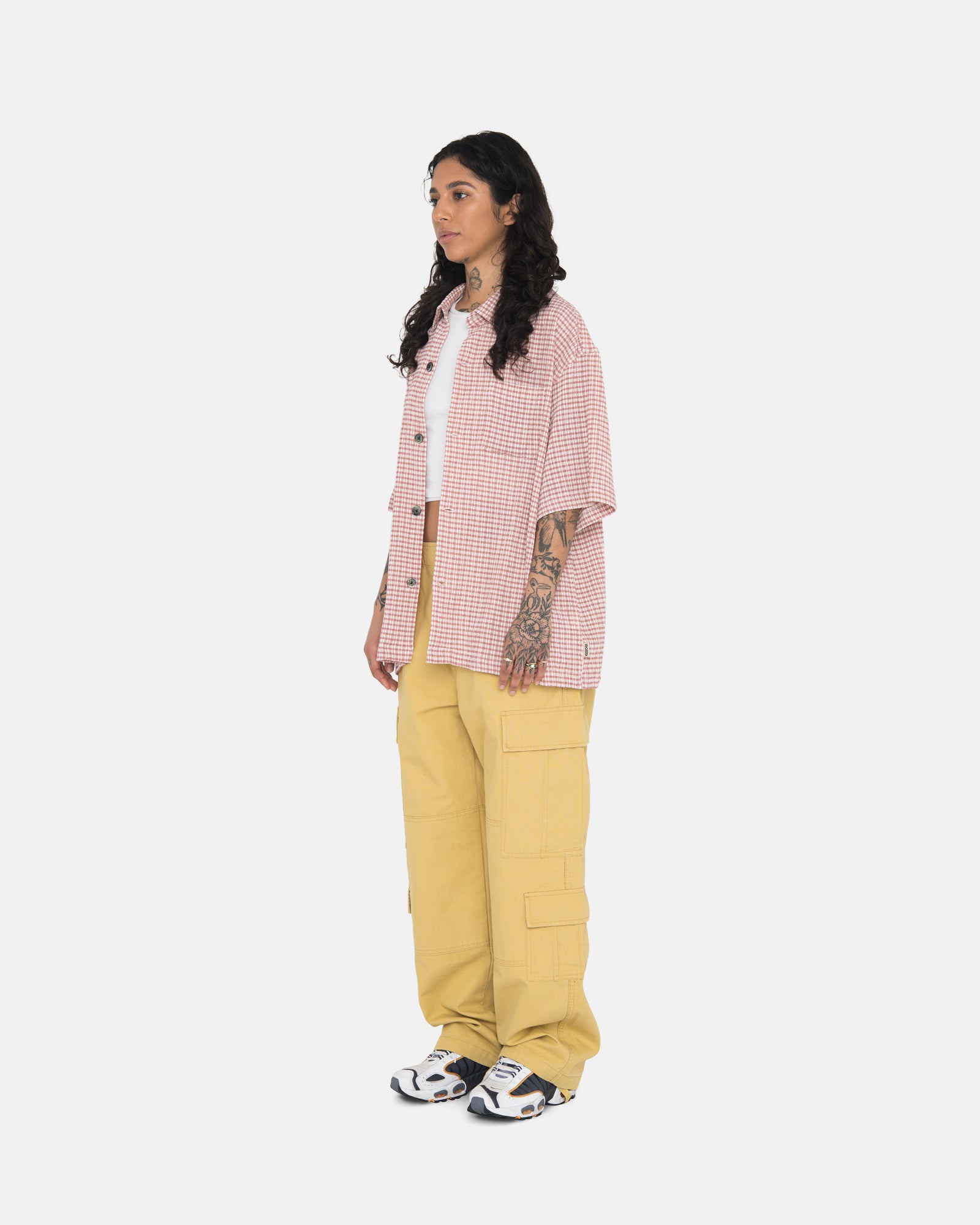 stussy 23ss WRINKLY GINGHAM SS SHIRT