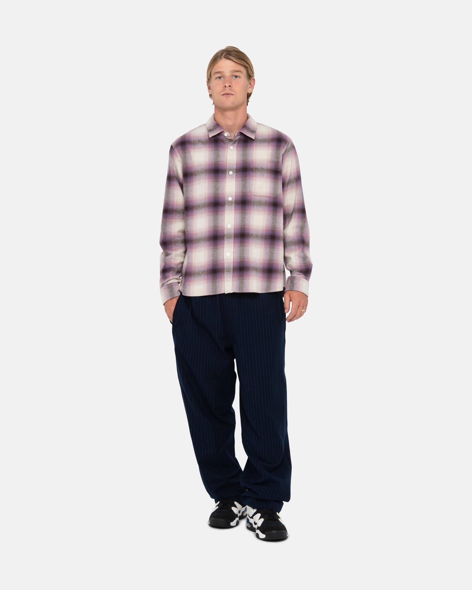 stussy bay plaid shirts-