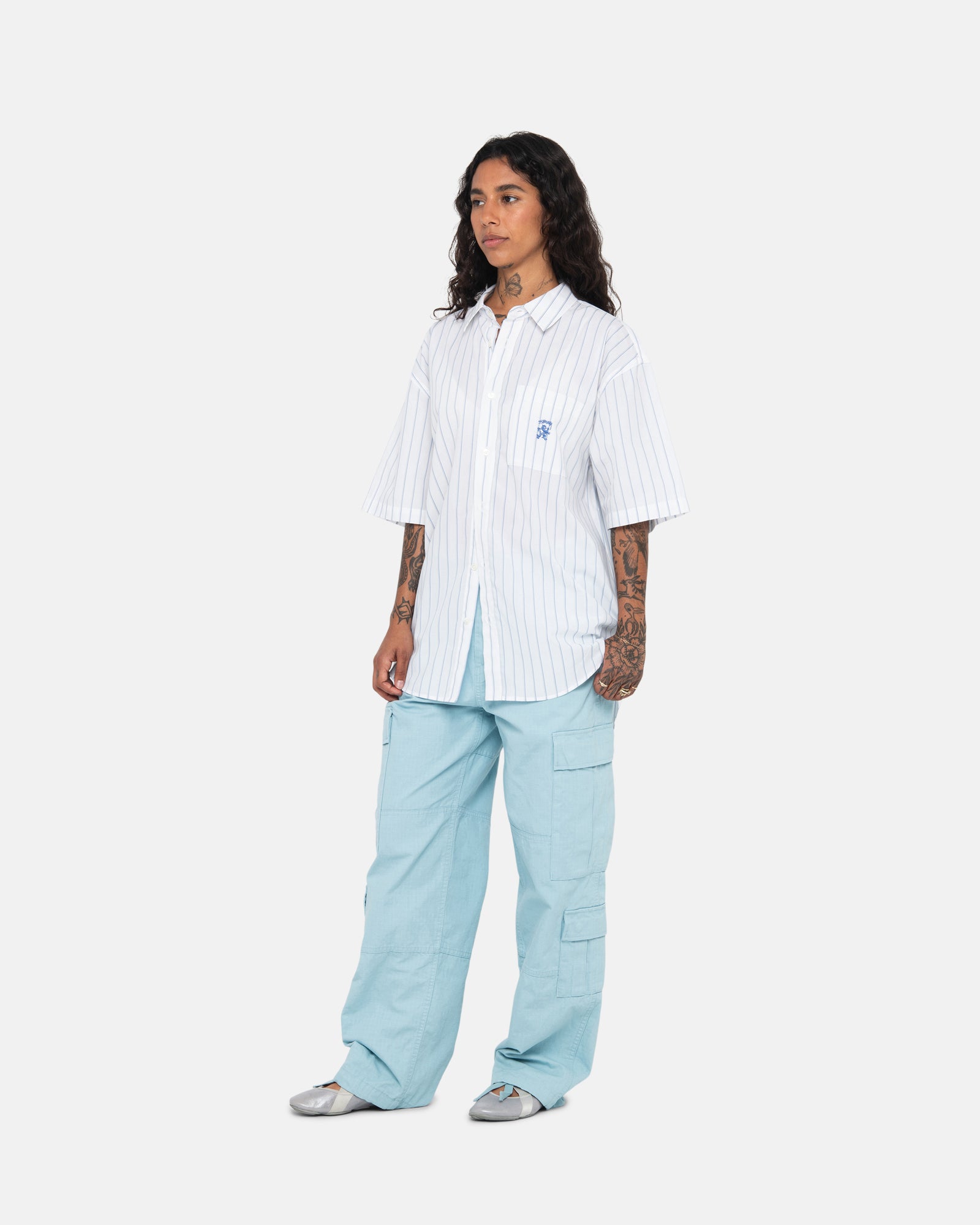 Boxy Striped Shirt - Mens Short Sleeve Shirt | Stussy – Stüssy