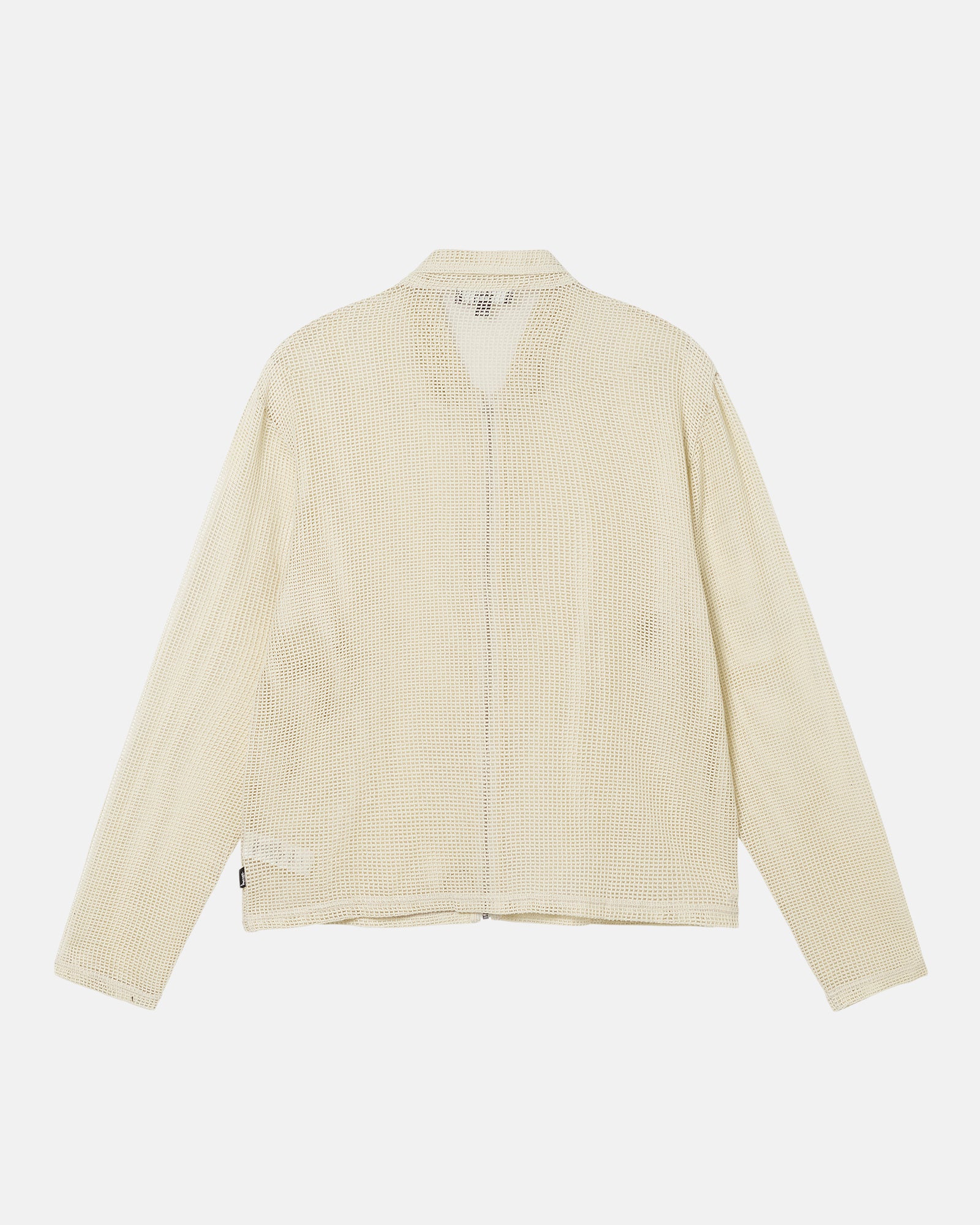 COTTON MESH ZIP LS SHIRT