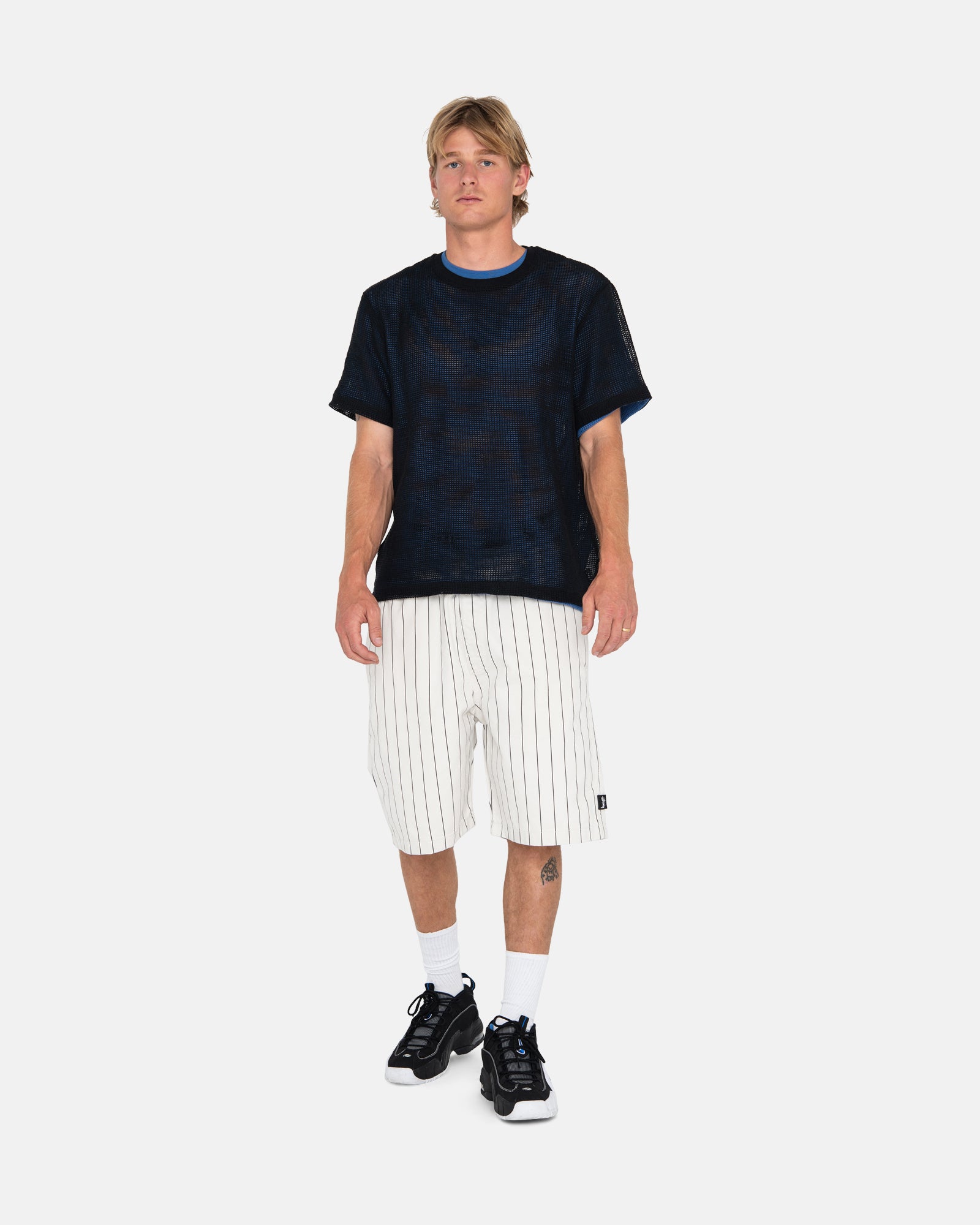 COTTON MESH SS CREW