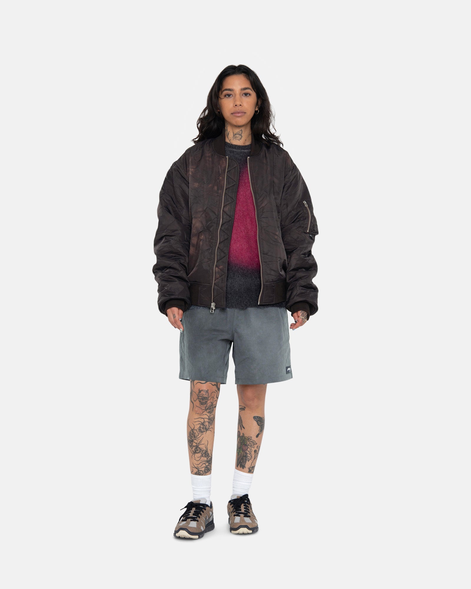 Dyed Nylon Bomber - Unisex Jackets & Outerwear | Stüssy