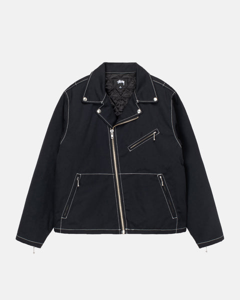 TWILL MOTO ZIP JACKET