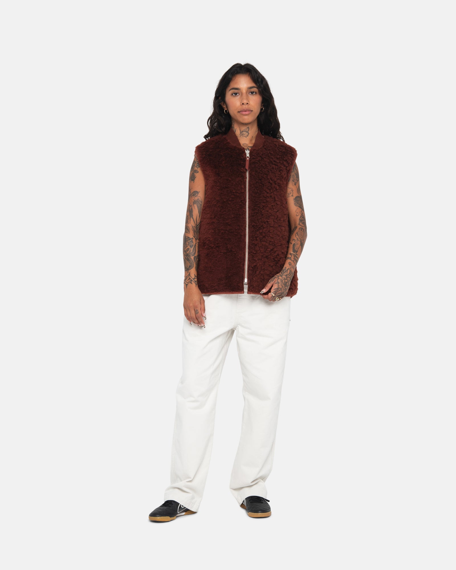 Reversible Shearling Workgear Vest - Unisex Jackets & Outerwear