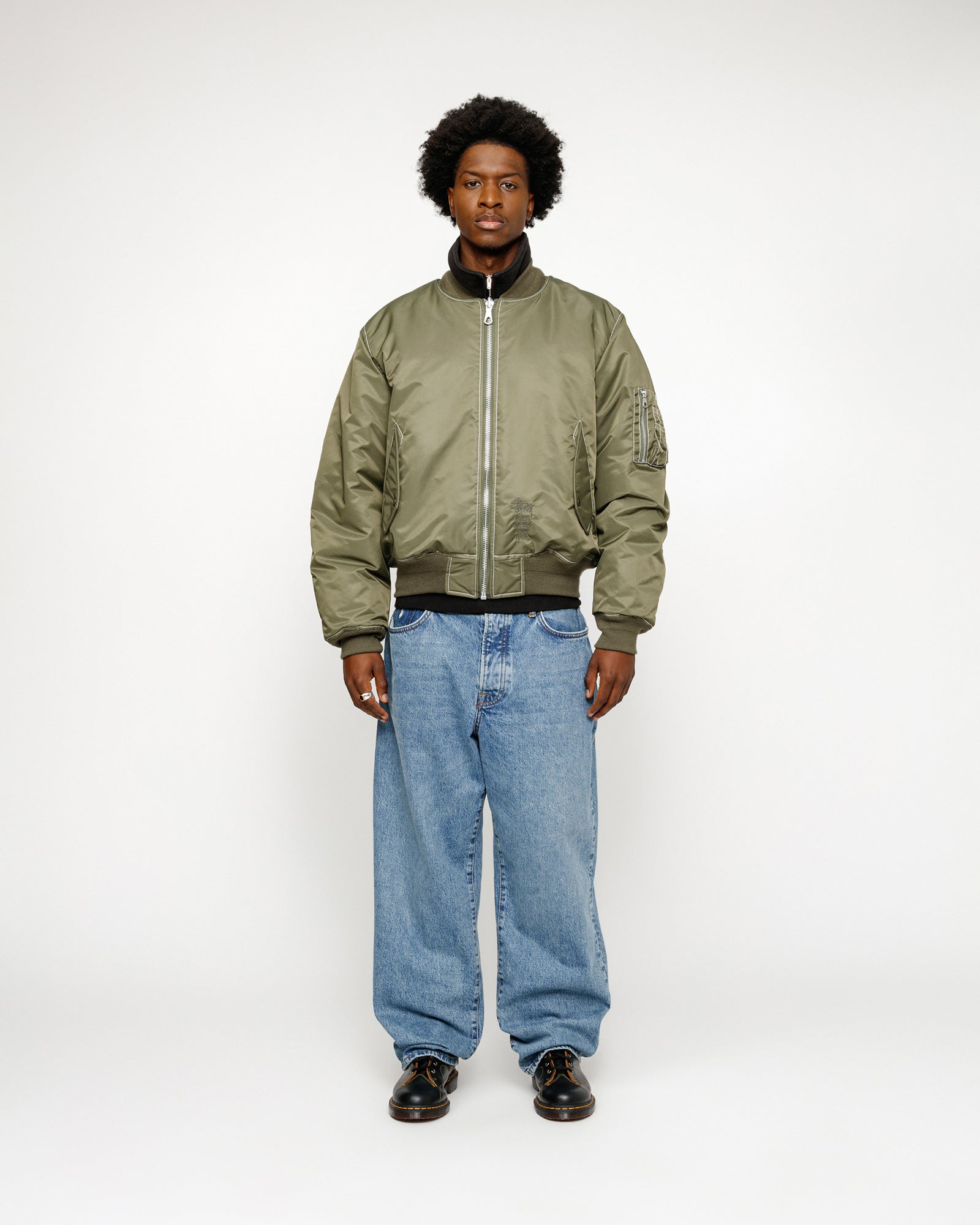 Stussy built discount reversible bomber jacket