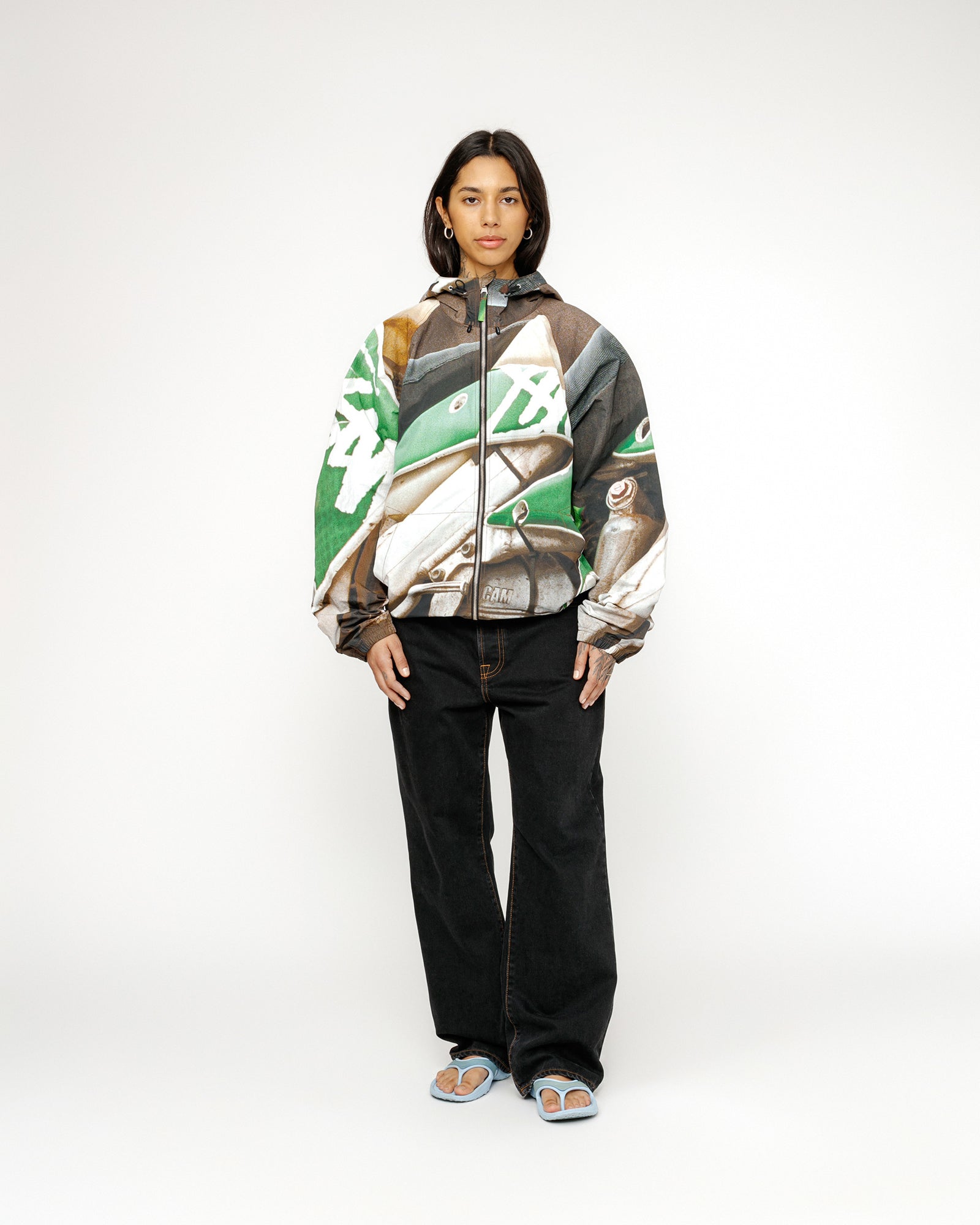 人気激安 ジャケット・アウター Stussy BEACH SHELL BAJA PRINT