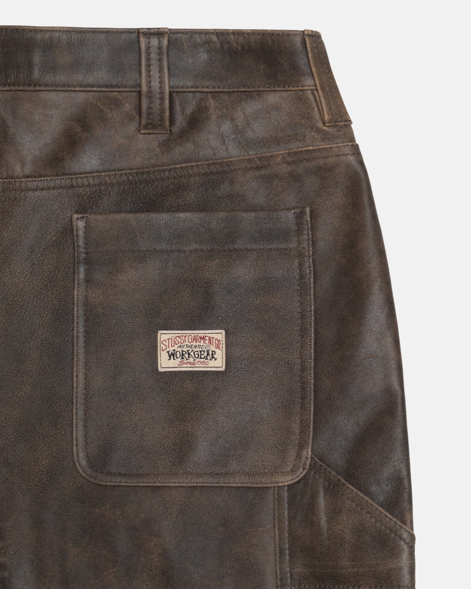 WORK PANT DISTRESSED LEATHER