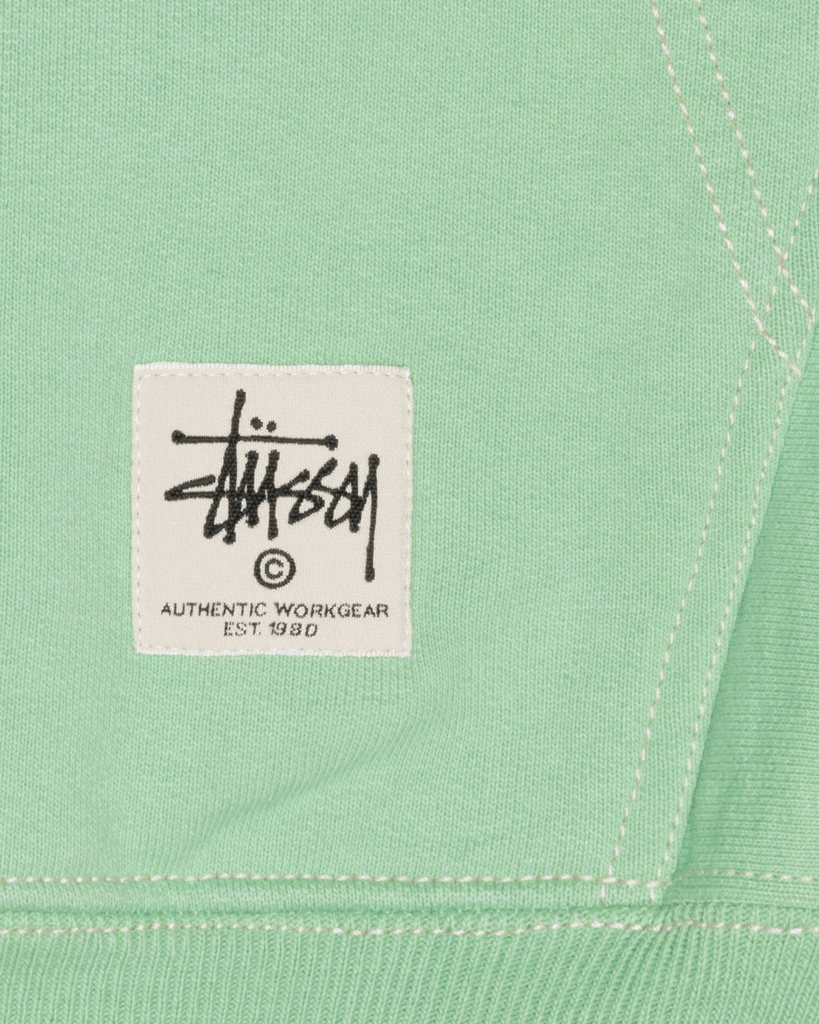 Contrast Stitch Label Hood - Mens Long Sleeve Sweatshirt | Stussy