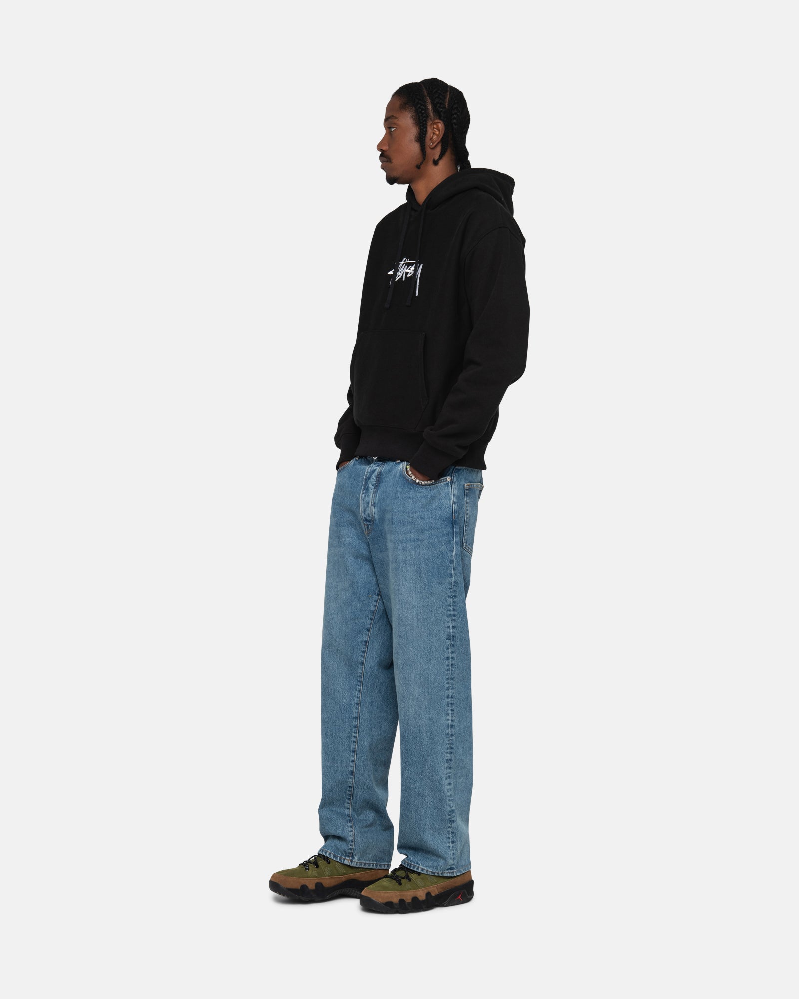 Stussy stock clearance applique hoodie