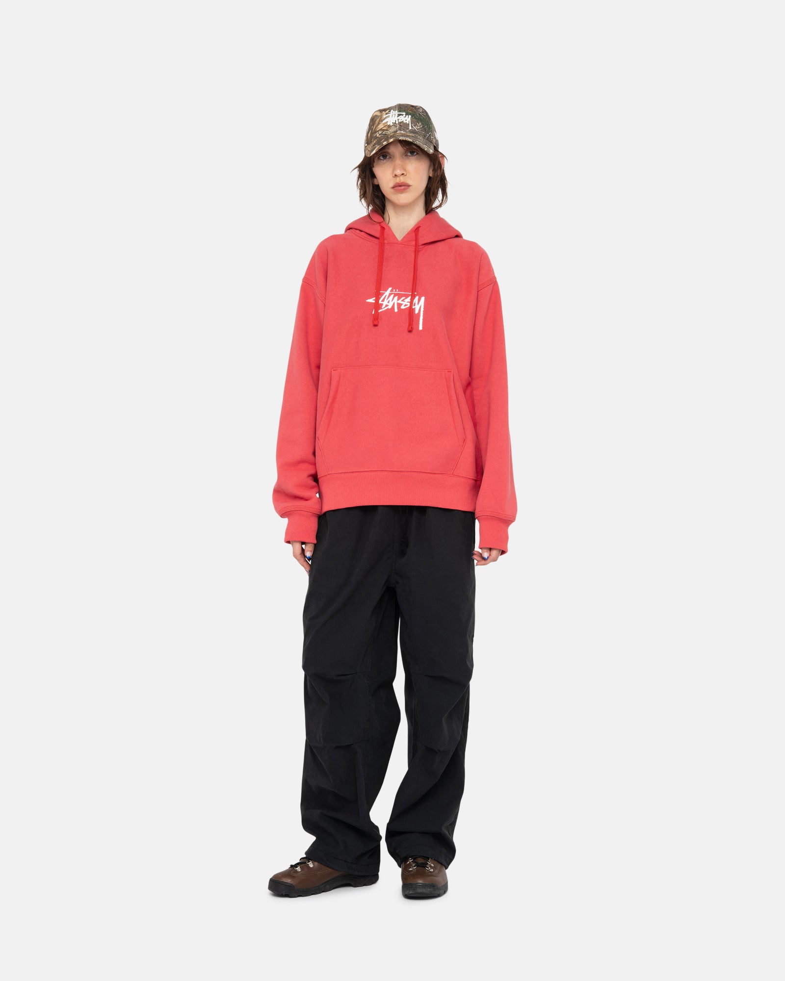 Stock Logo Applique Hood - Mens Long Sleeve Sweatshirt | Stussy