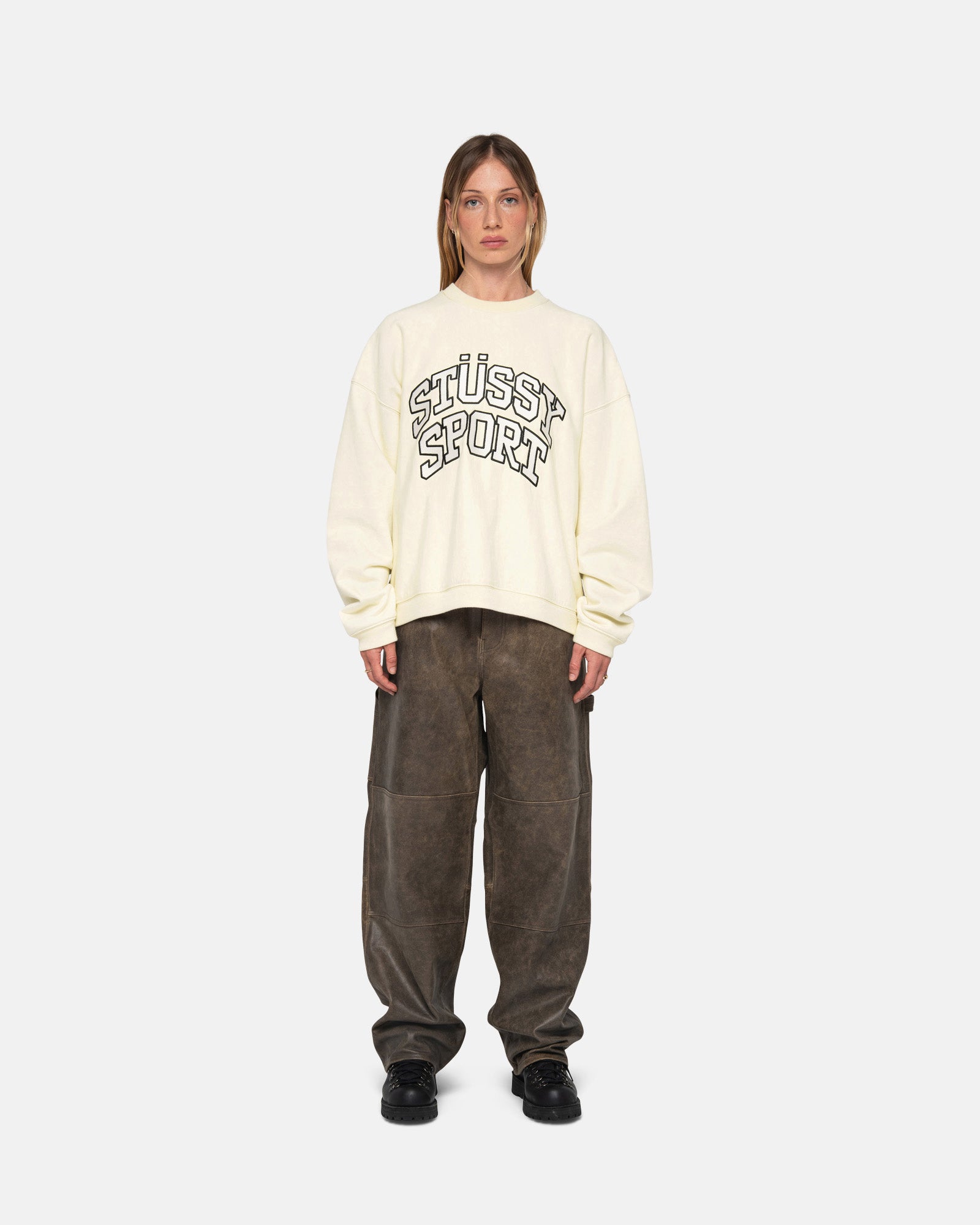 Stussy sport oversized crew-